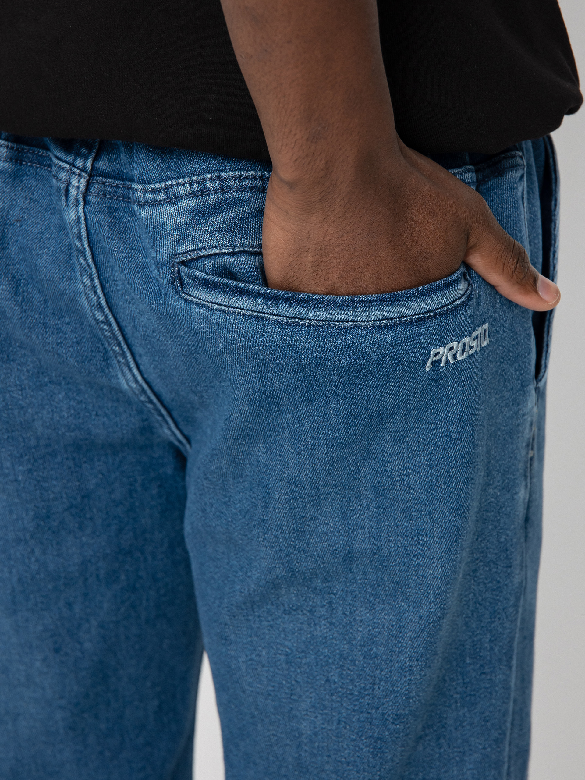 Prosto Denim Jogger Pazy Kisnadrág (blue)