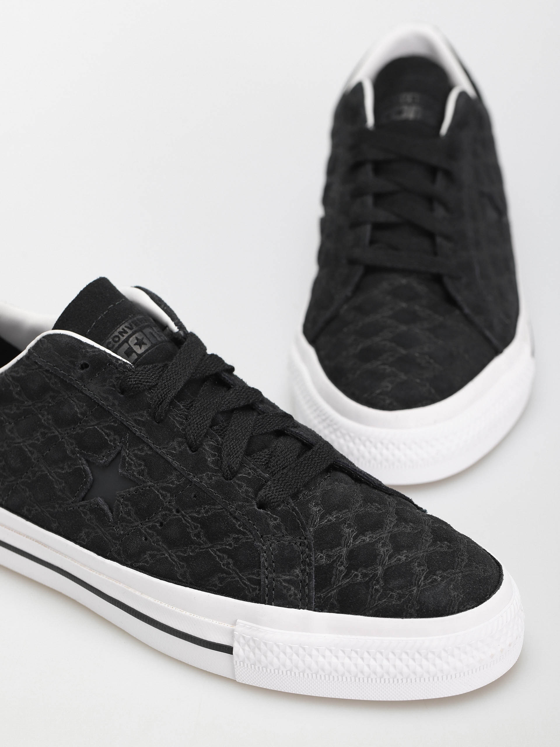 Converse One Star Pro Ox Cipők (black/black/white)