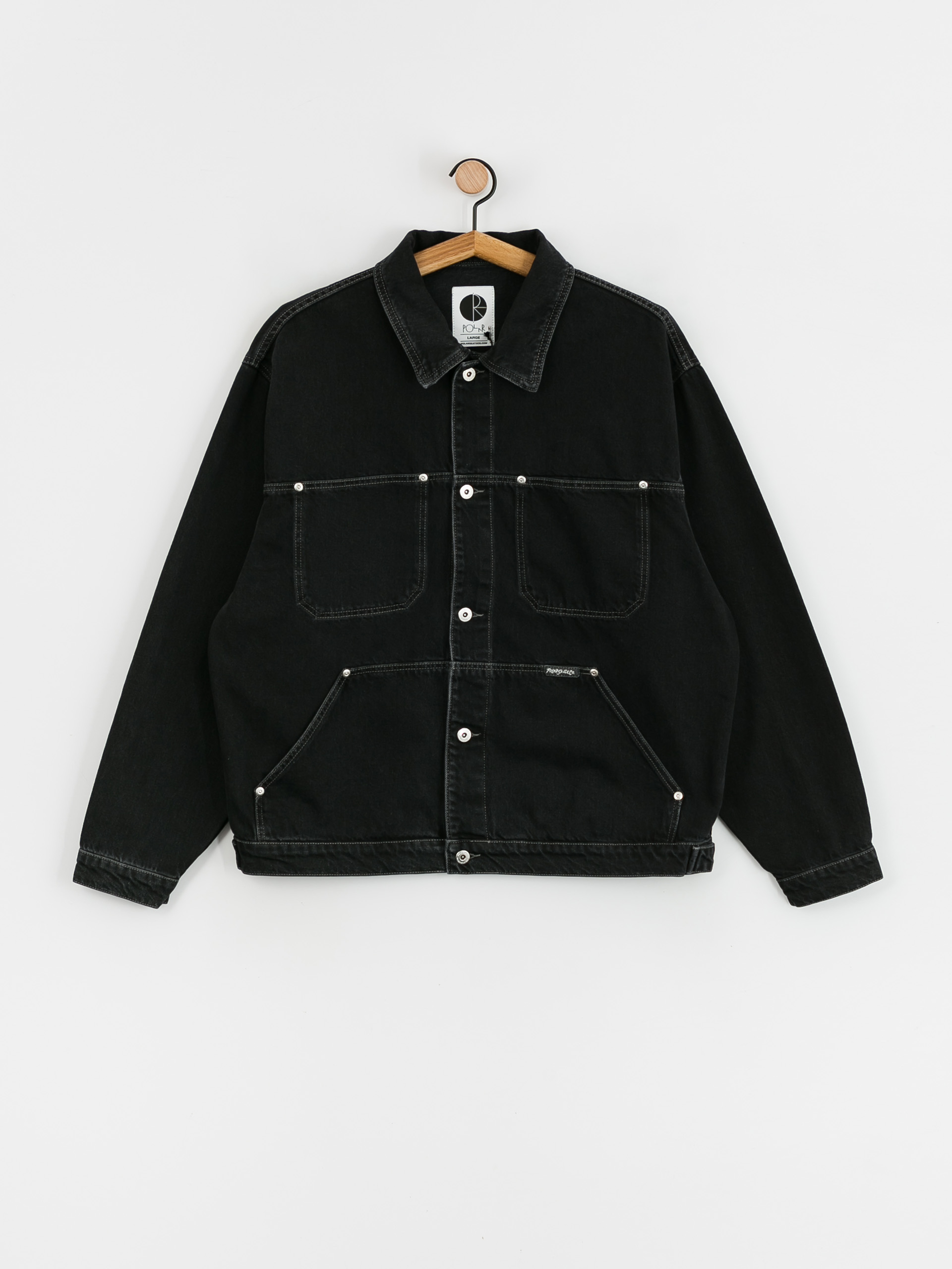 Polar Skate Patrik Denim Dzseki (silver black)