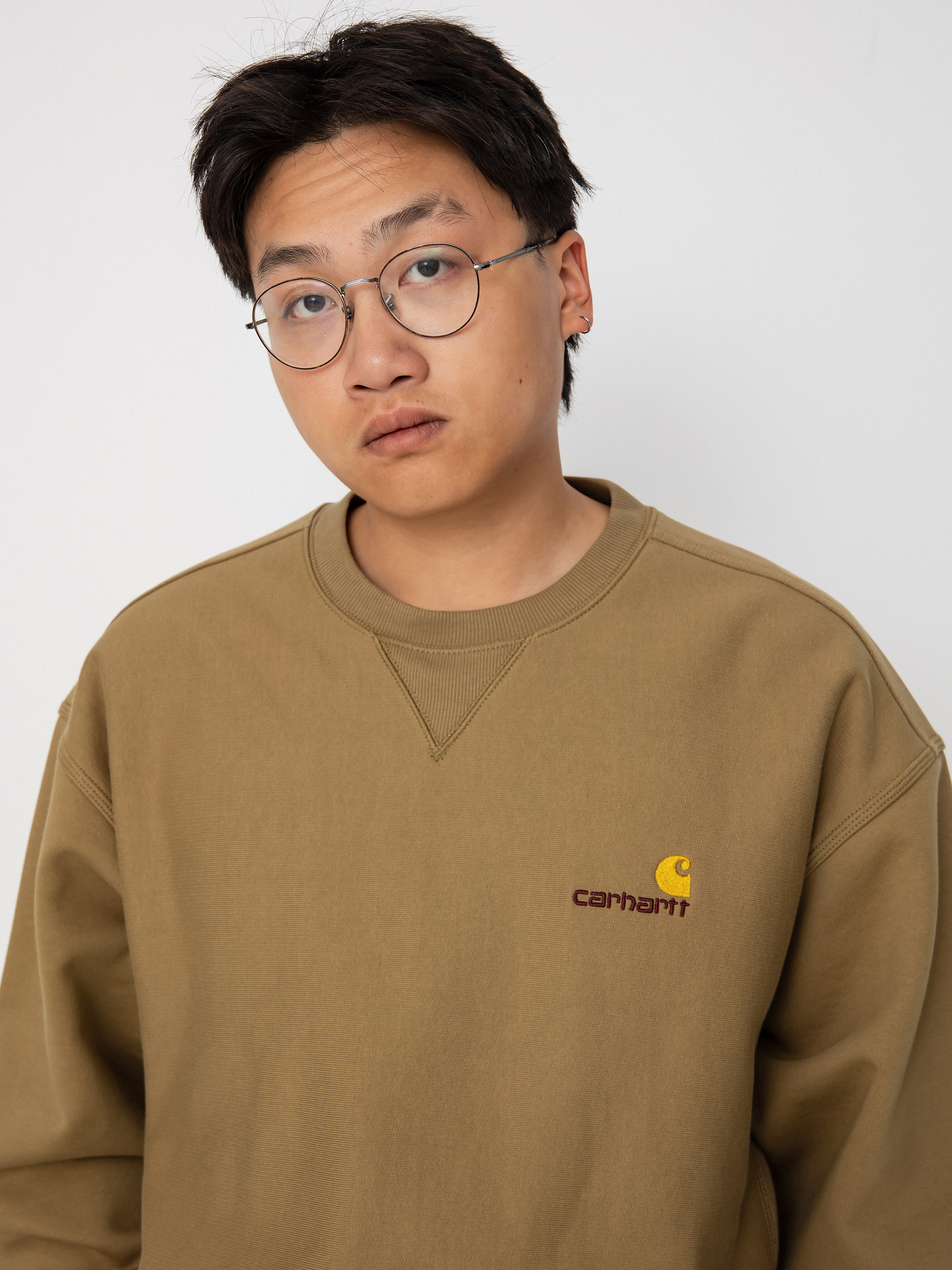 Carhartt WIP American Script Pulóver (larch)