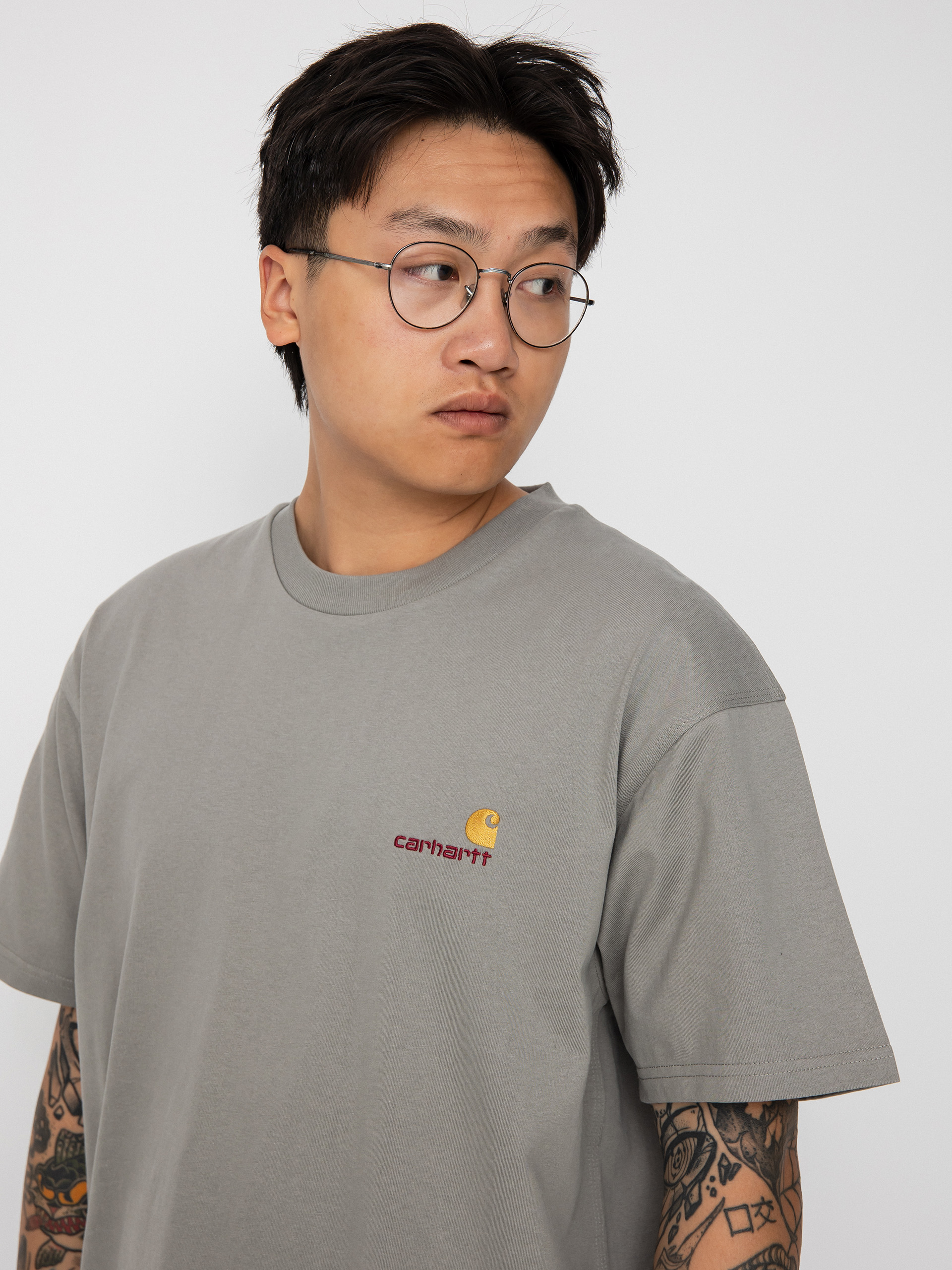 Carhartt WIP American Script póló (marengo)