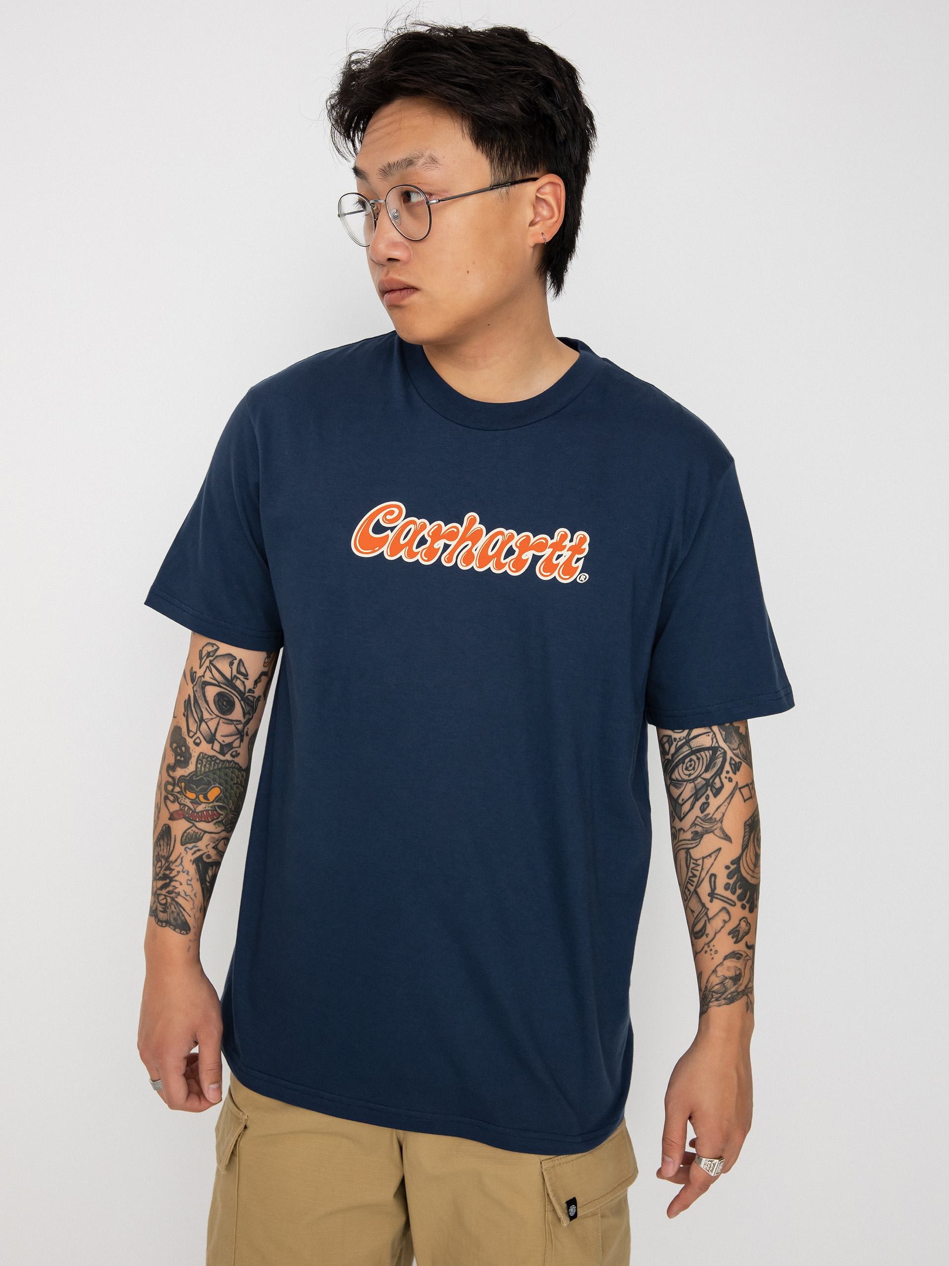 Carhartt WIP Liquid Script póló (blue)