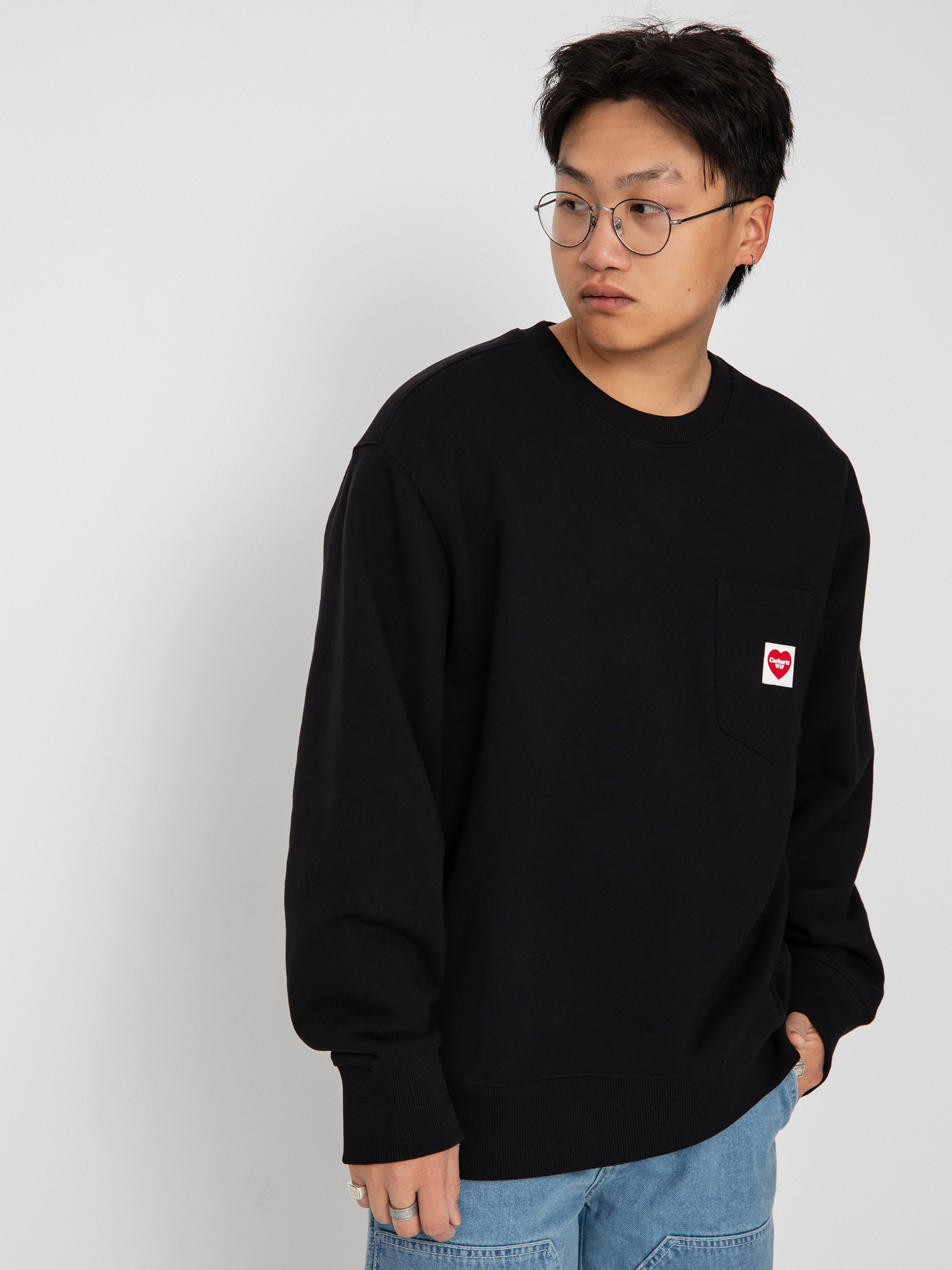 Carhartt WIP Heart Pocket Pulóver (black)