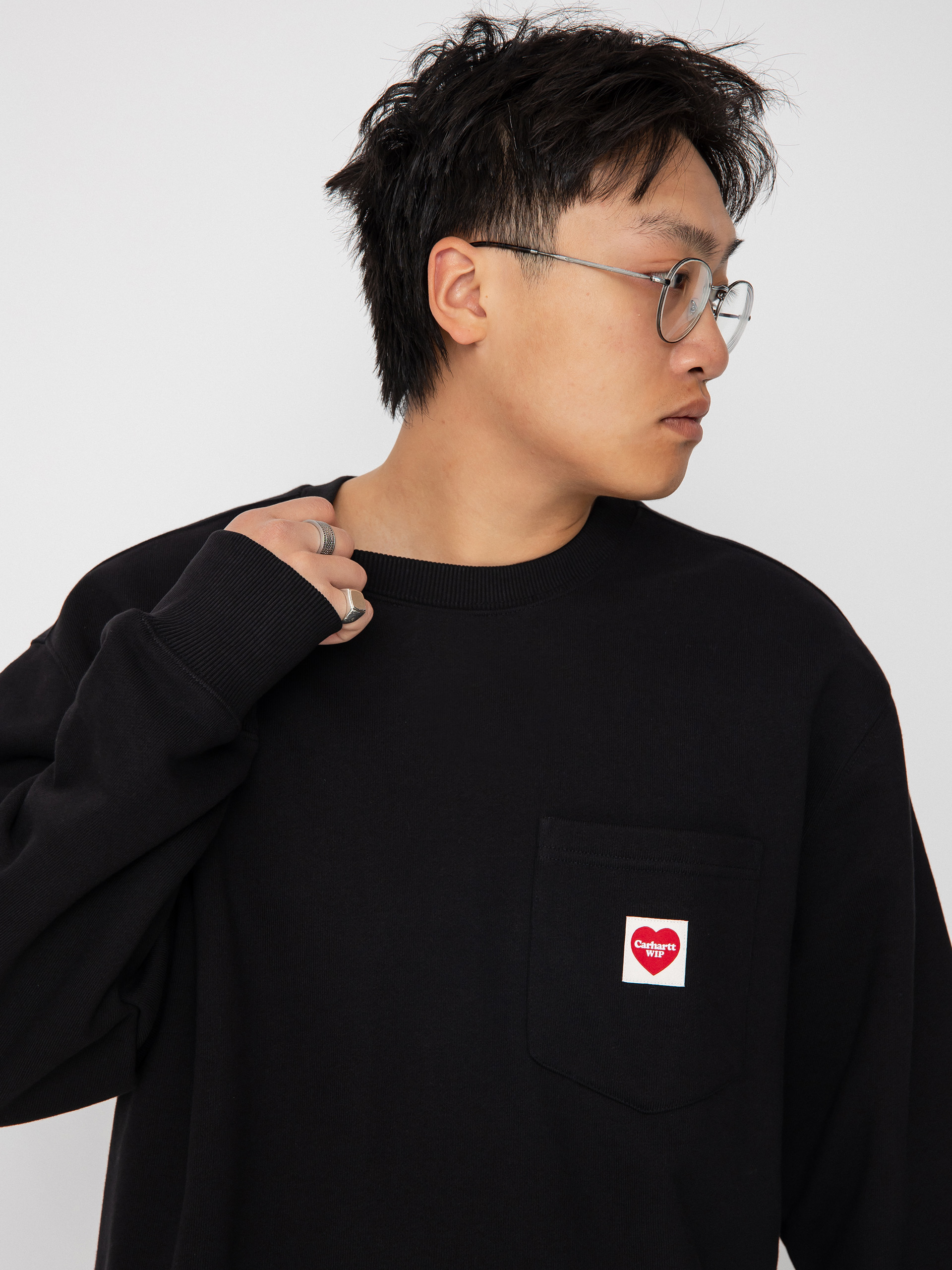 Carhartt WIP Heart Pocket Pulóver (black)