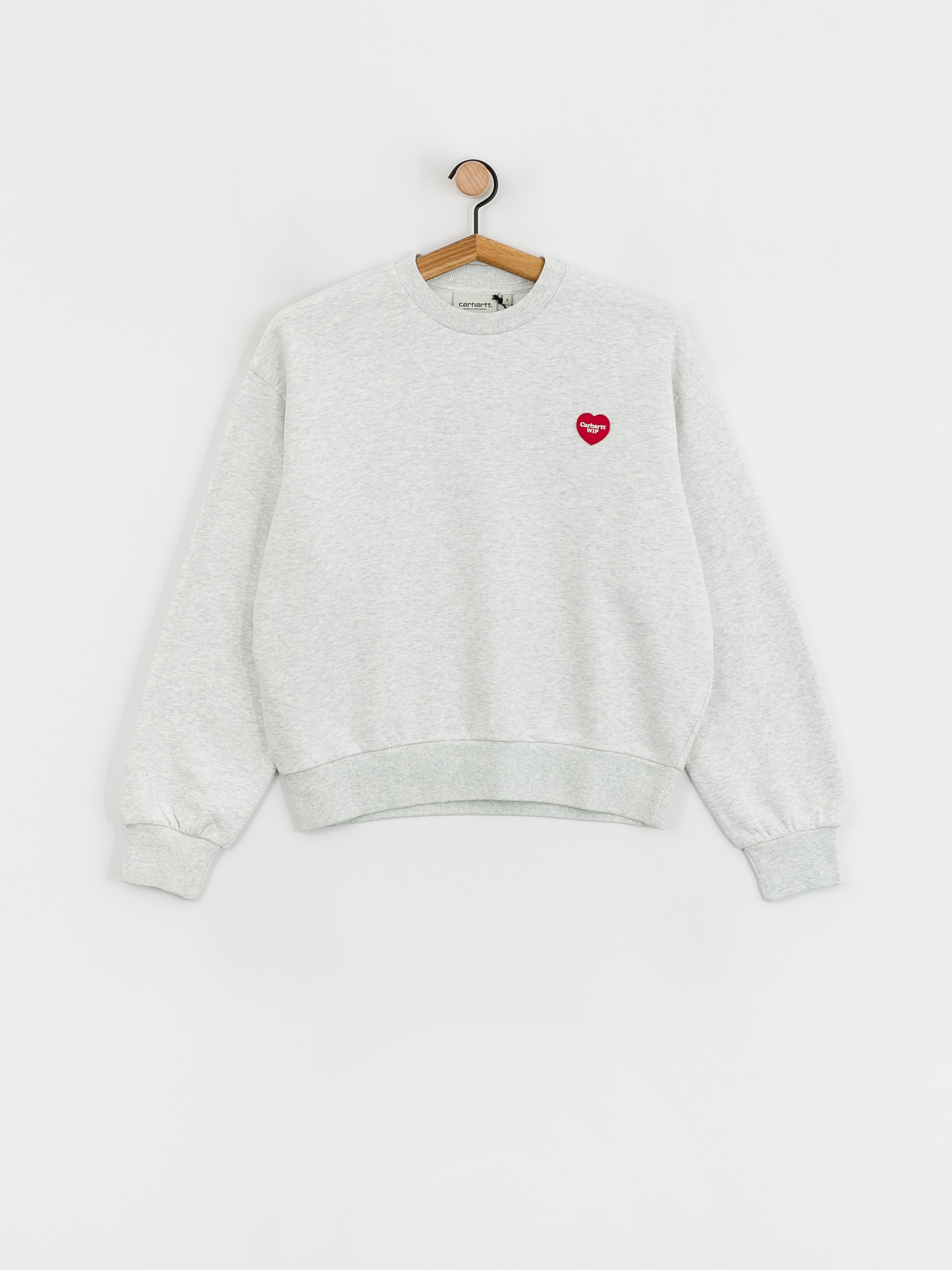 Carhartt WIP Heart Patch Pulóver Wmn (ash heather)