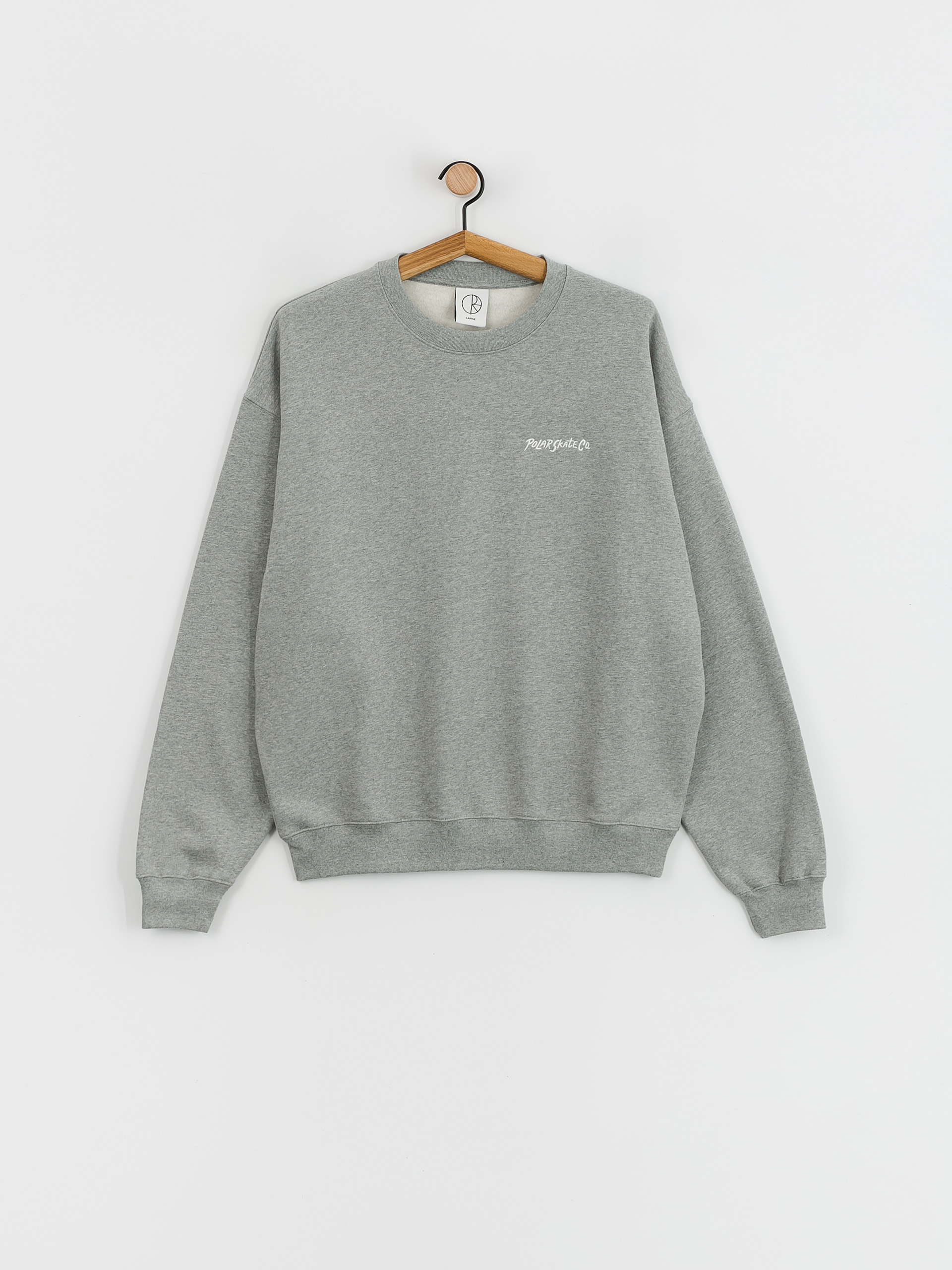 Polar Skate Surf Logo Crewneck Pulóver (heather grey)