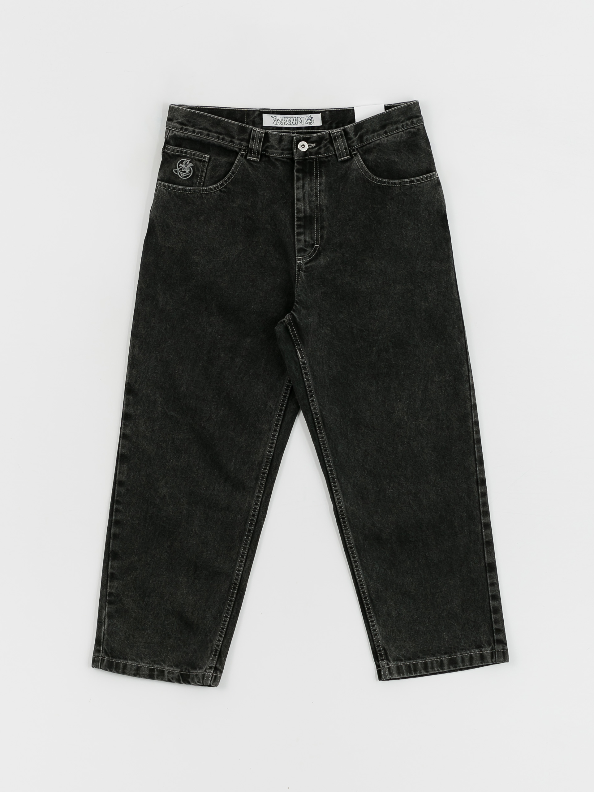 Polar Skate 93! Denim Kisnadrág (silver black)