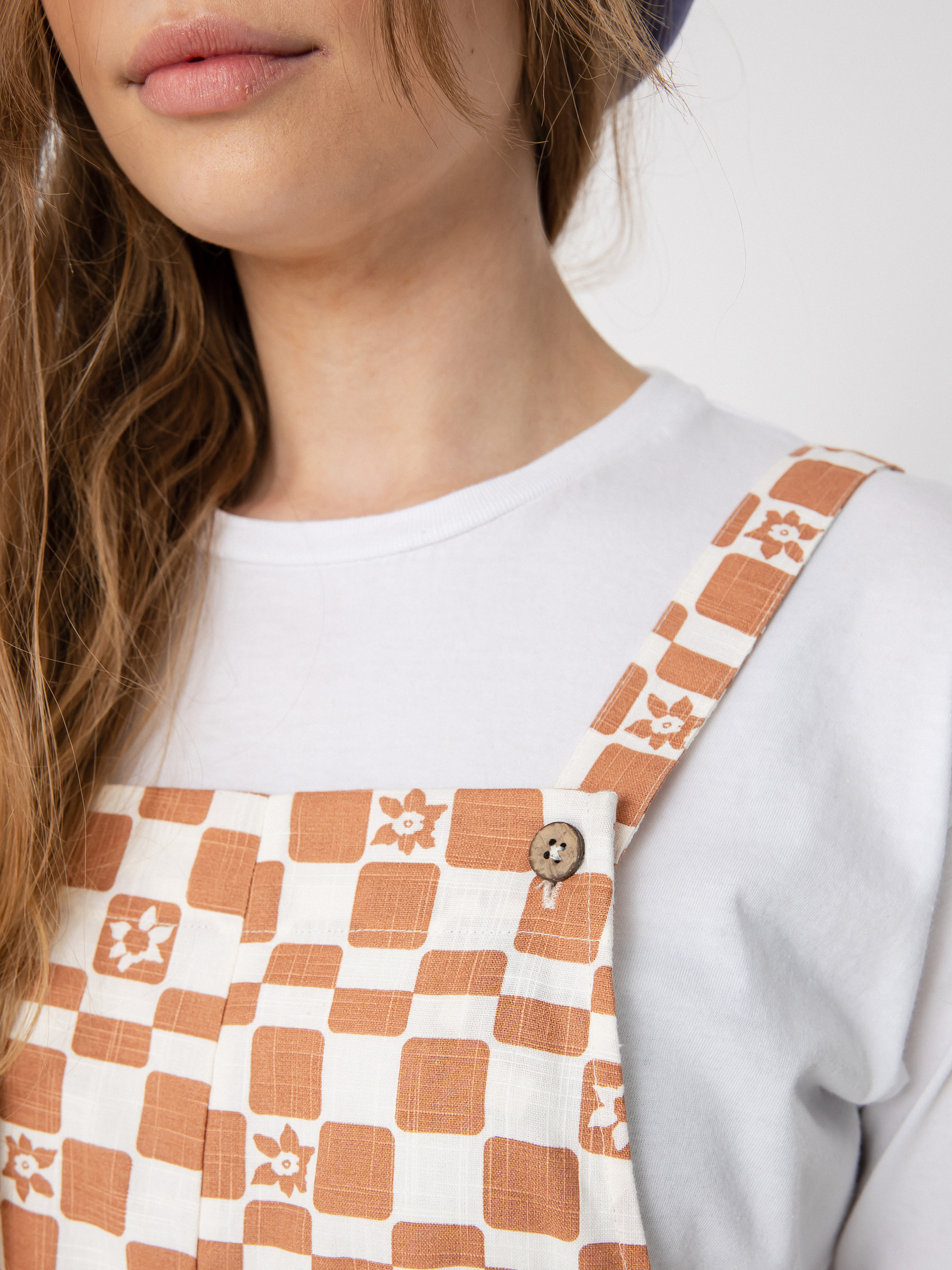 Roxy Midnight Sky Check Kisnadrág Wmn (snow white sol power)