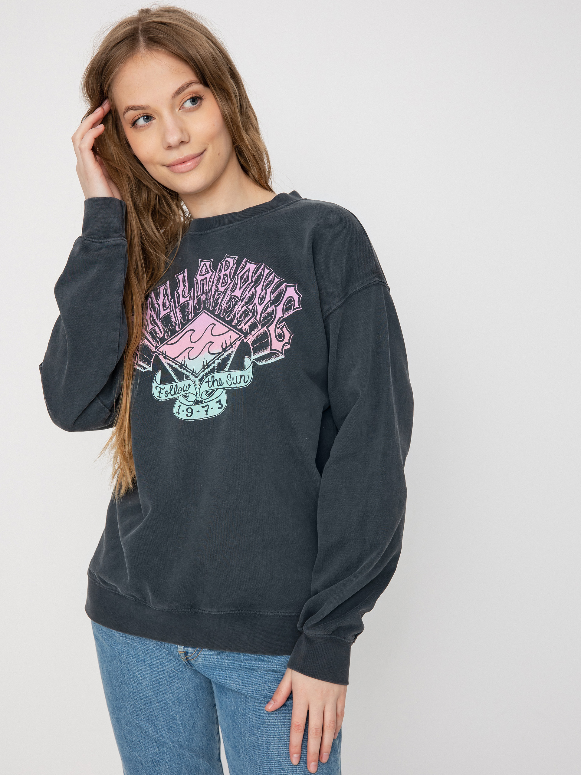 Billabong Follow The Crew Pulóver Wmn (off black)