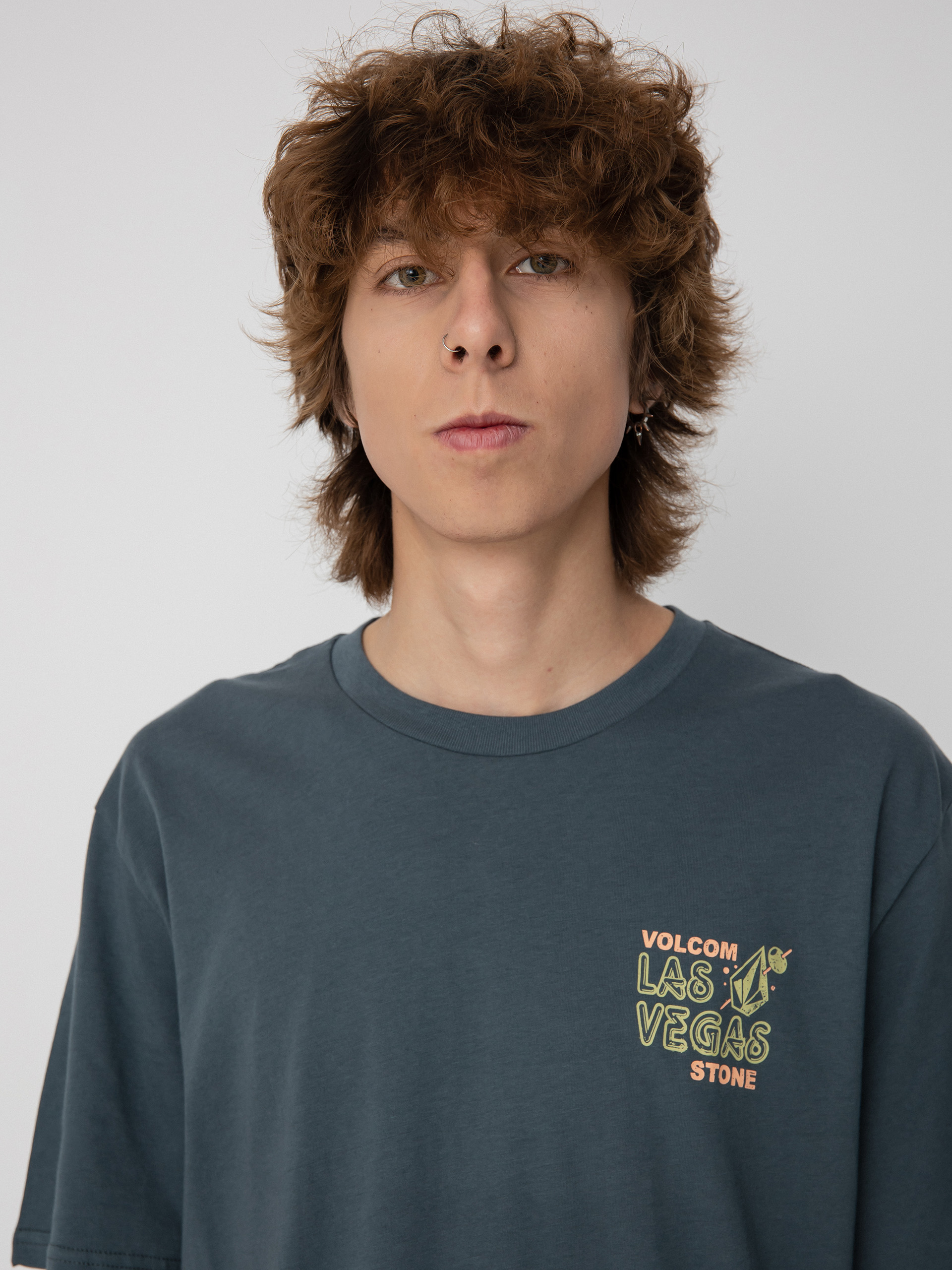 Volcom Vegas Happening Name Drop póló (dark slate)