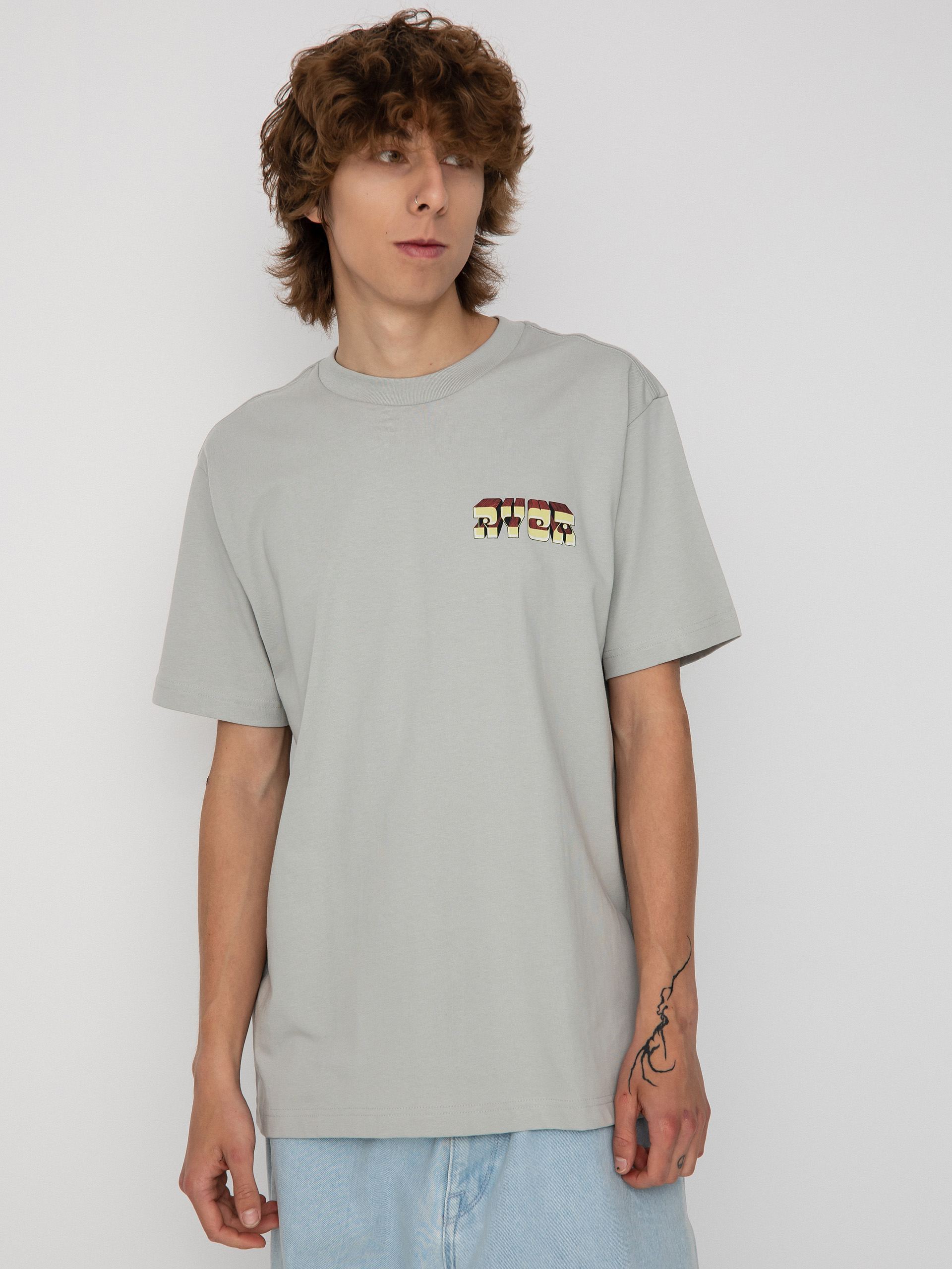 RVCA Portal póló (bright coral)