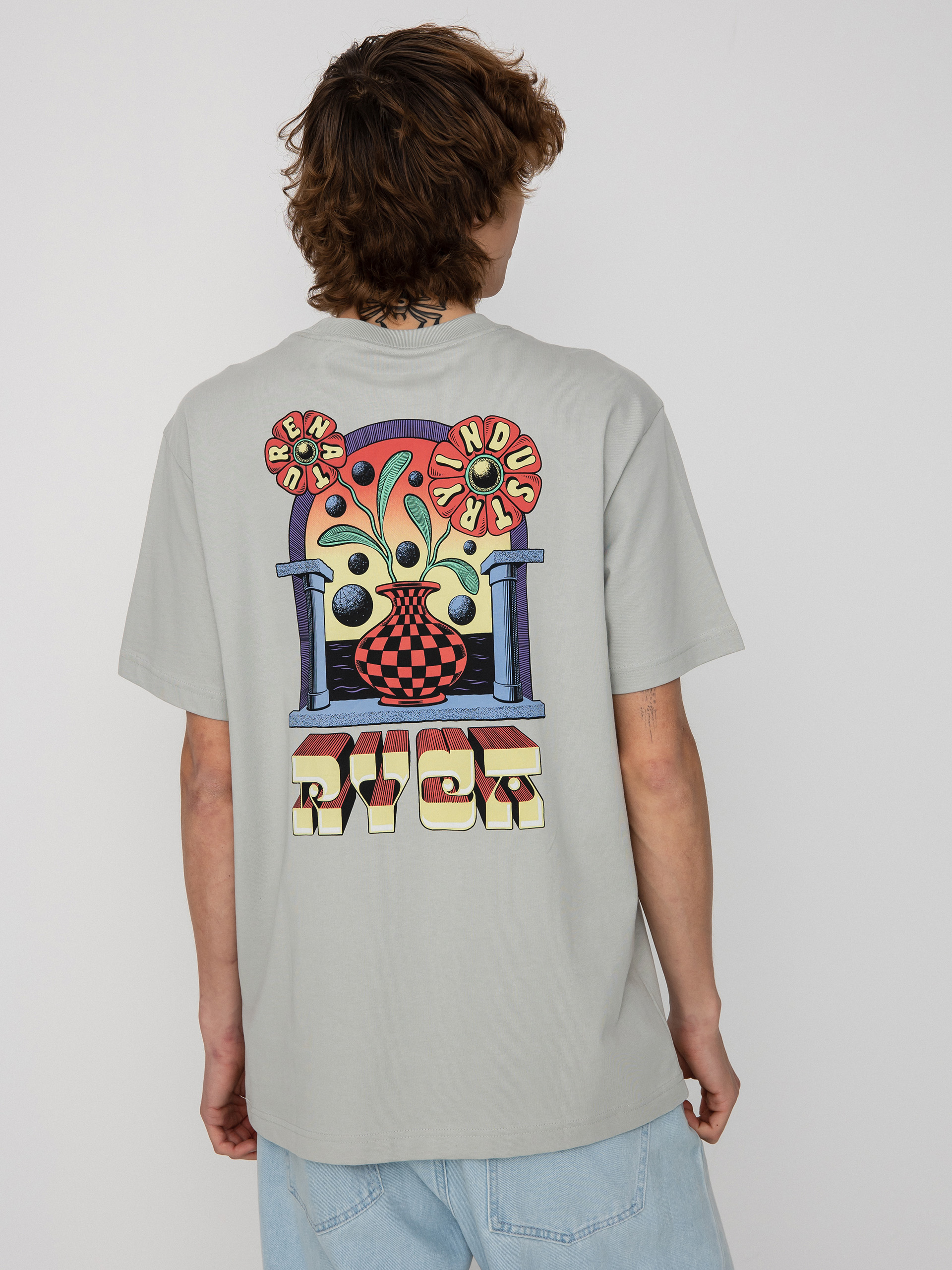 RVCA Portal póló (bright coral)