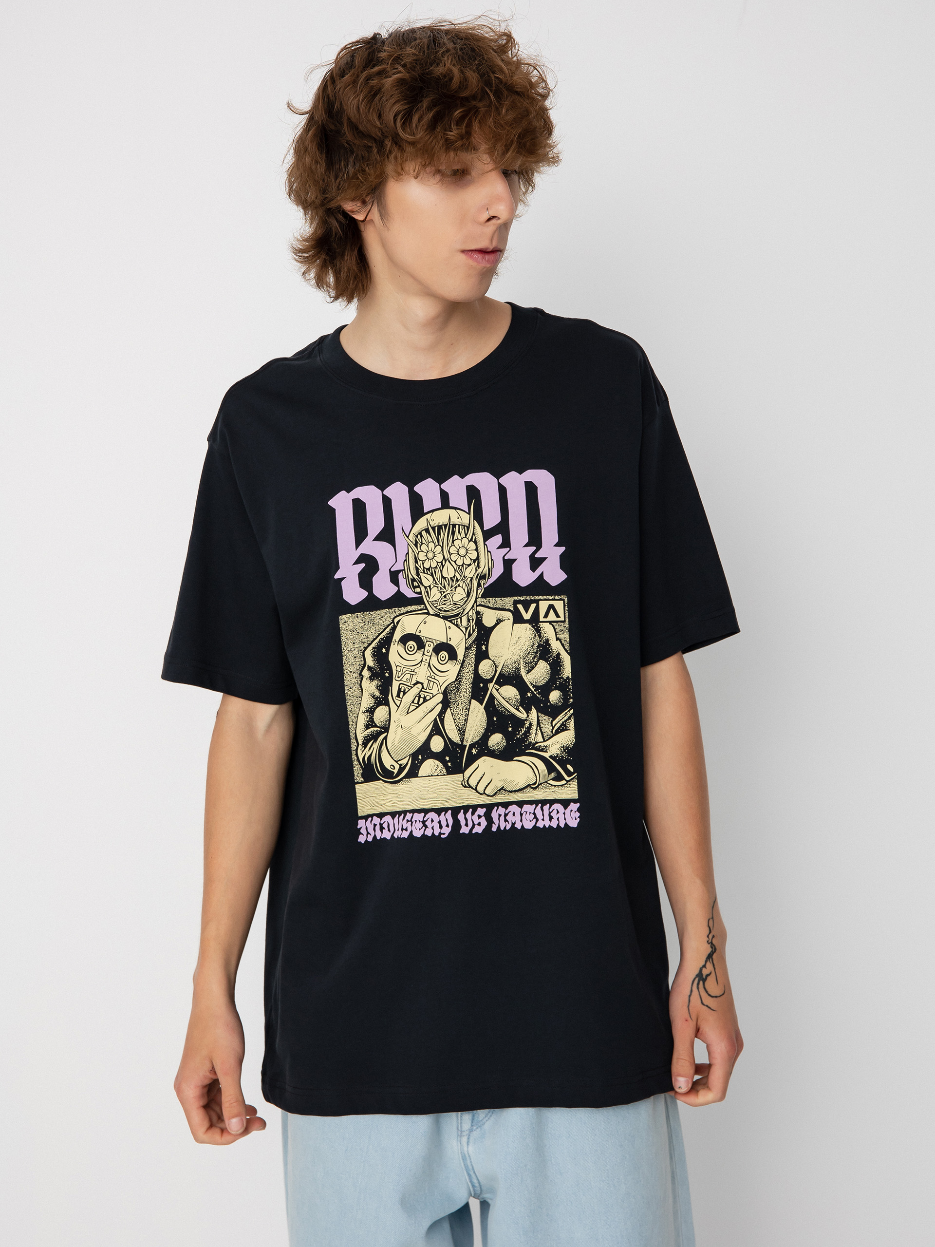 RVCA Manderoid póló (black)