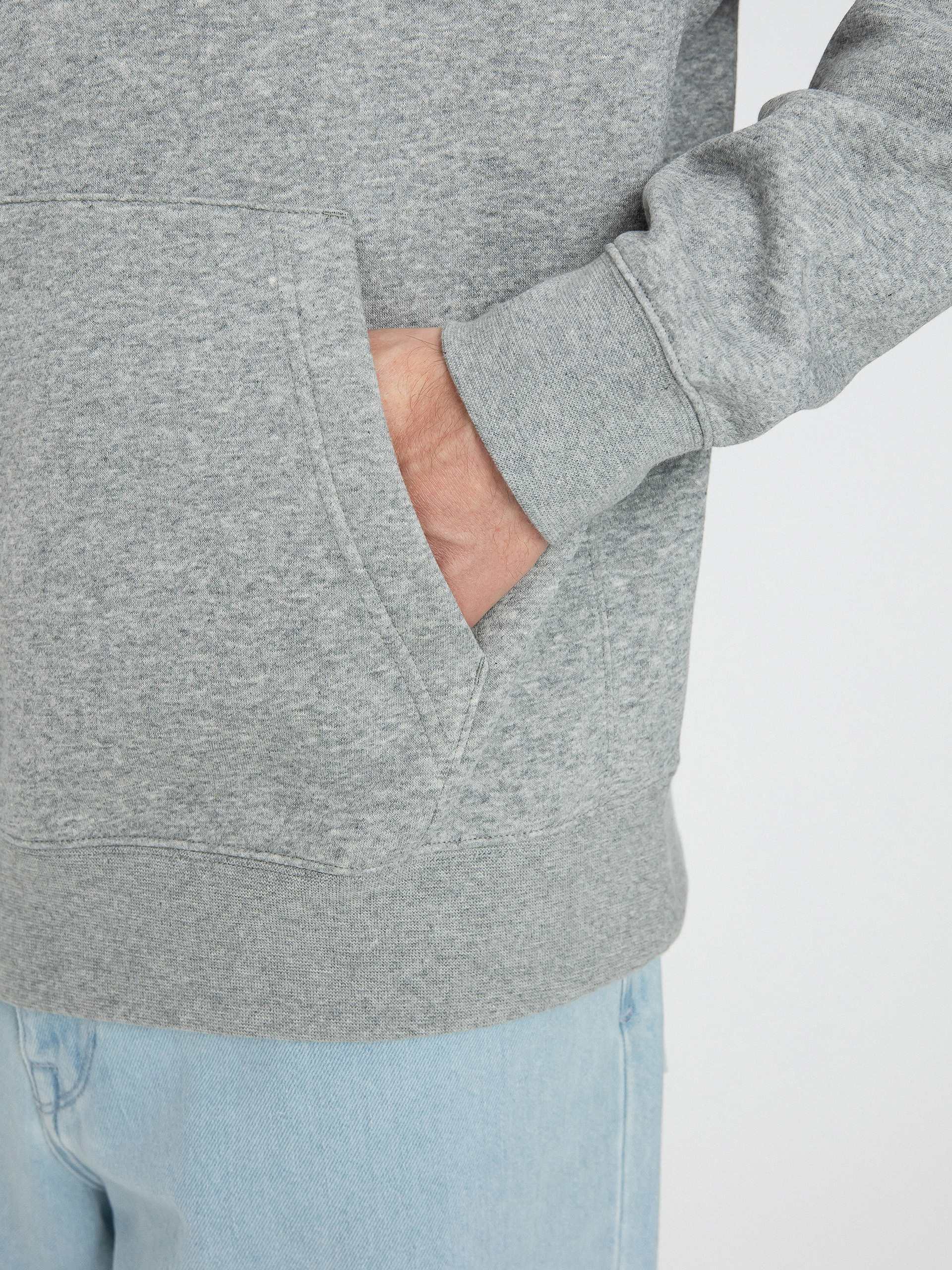 Nike Club Hoodie Po Bb HD Kapucnis pulóver (dk grey heather/matte silver/white)