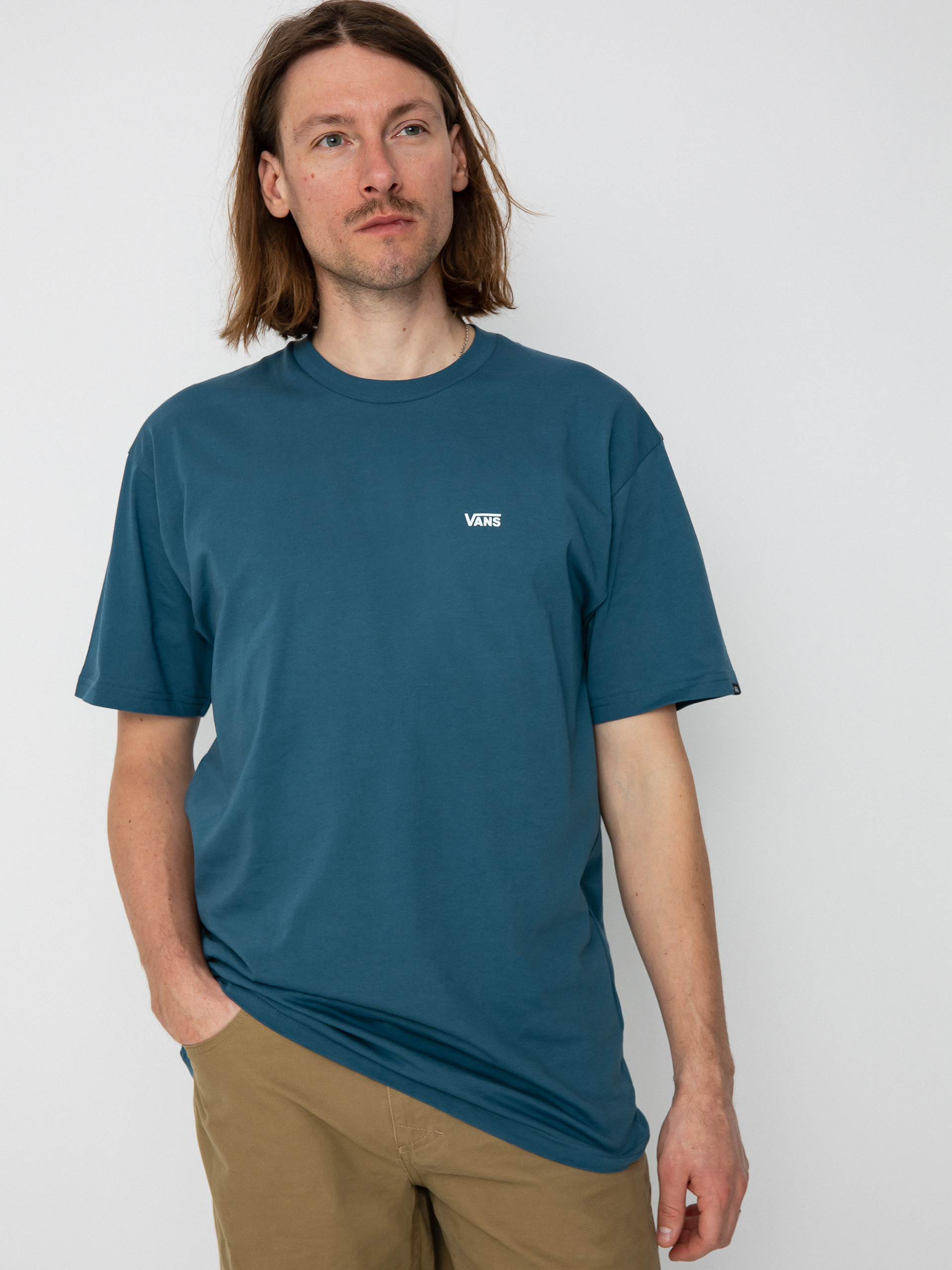 Vans Left Chest Logo póló (vans teal/white)