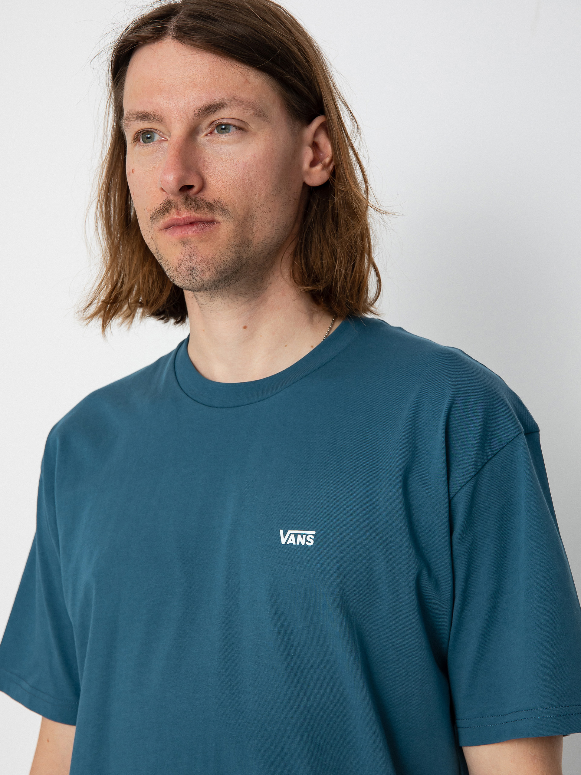 Vans Left Chest Logo póló (vans teal/white)