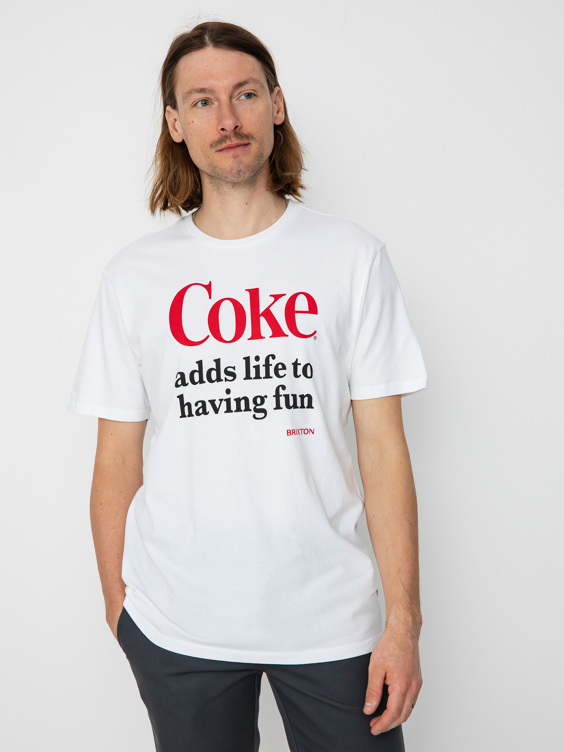 Brixton Coca-Cola Having Fun pu00f3lu00f3 (white)