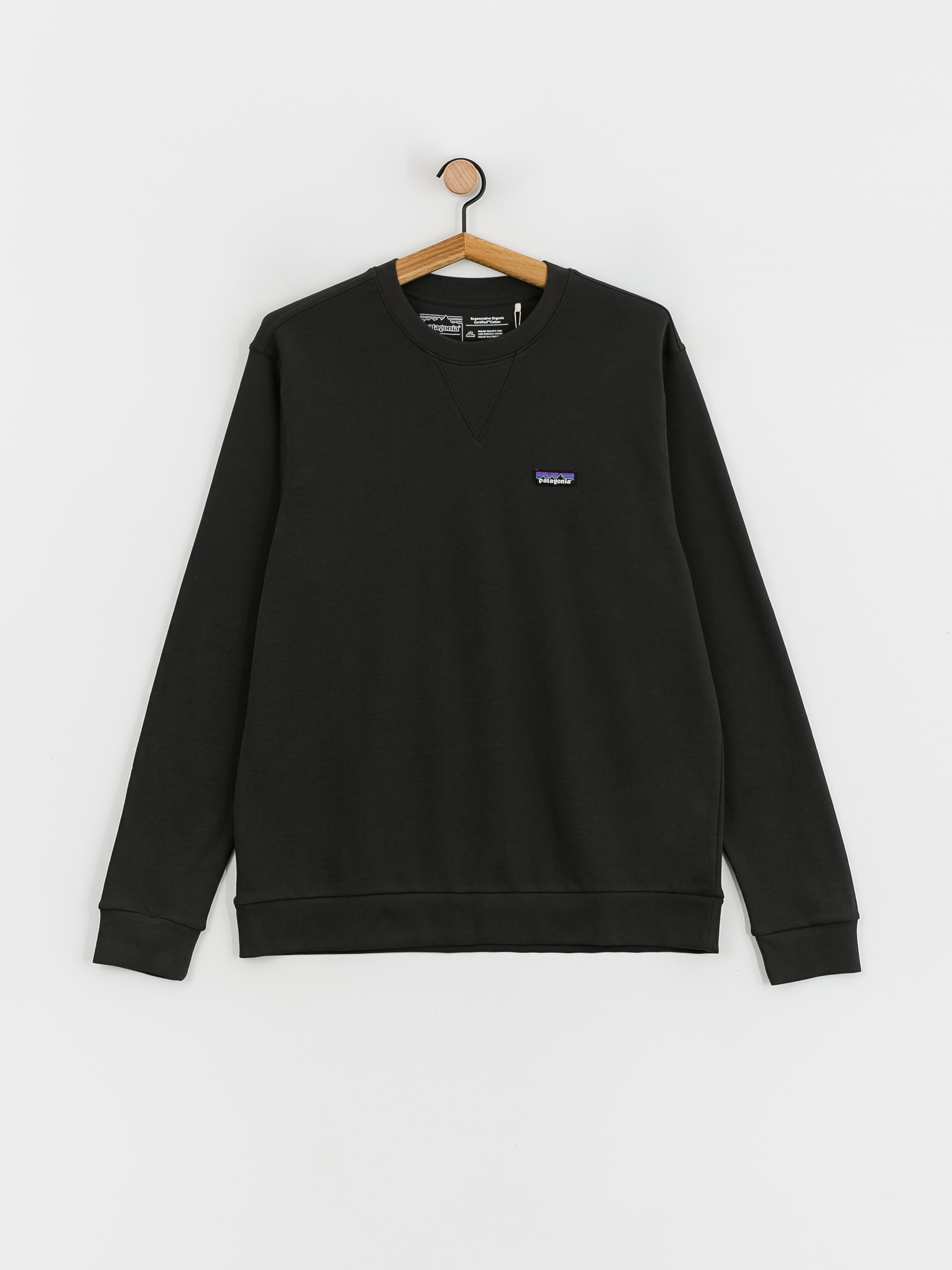 Patagonia Regenerative Organic Certified Cotton Crewneck Pulóver (ink black)