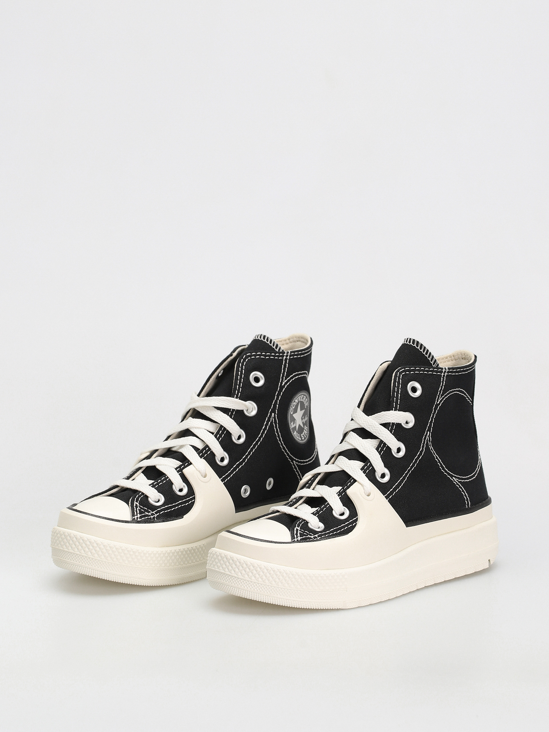 Converse Chuck Taylor All Star Construct Hi Tornacipők Wmn (black/vintage white)