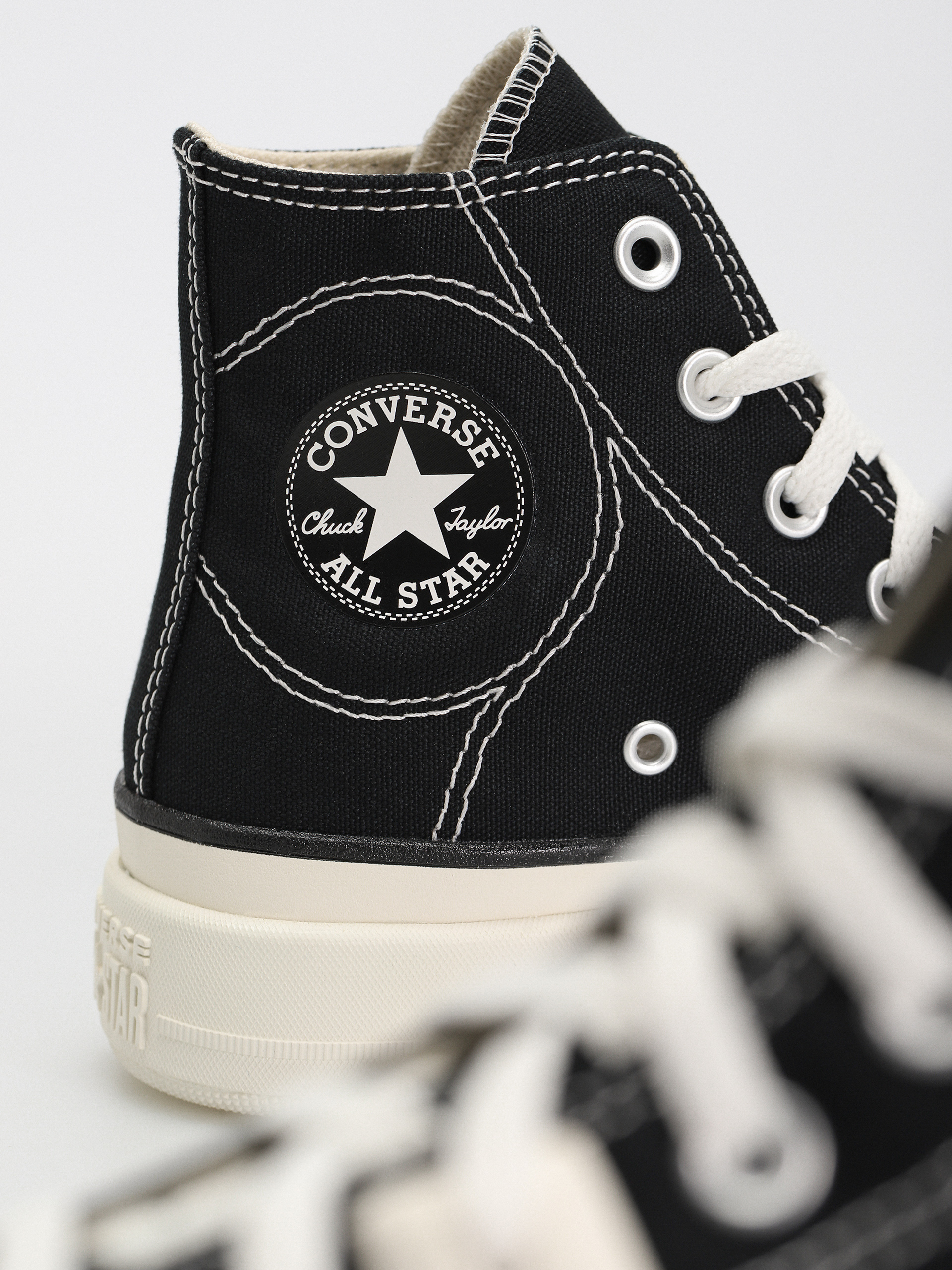 Converse Chuck Taylor All Star Construct Hi Tornacipők Wmn (black/vintage white)
