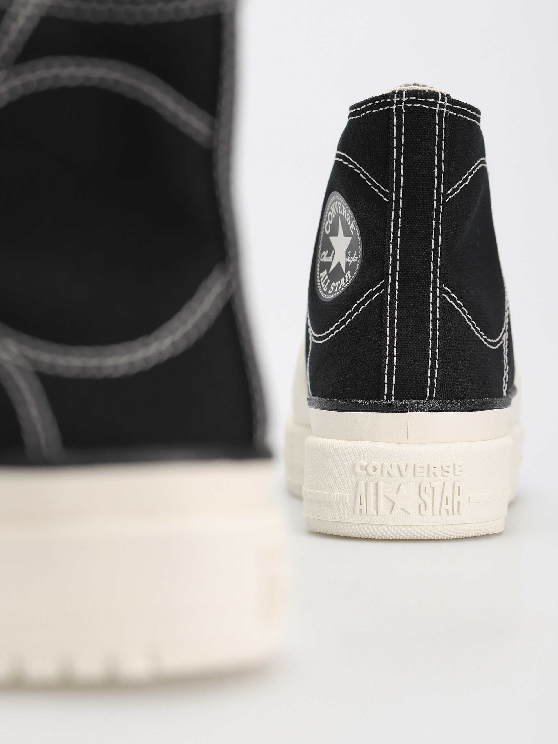 Converse Chuck Taylor All Star Construct Hi Tornacipők Wmn (black/vintage white)