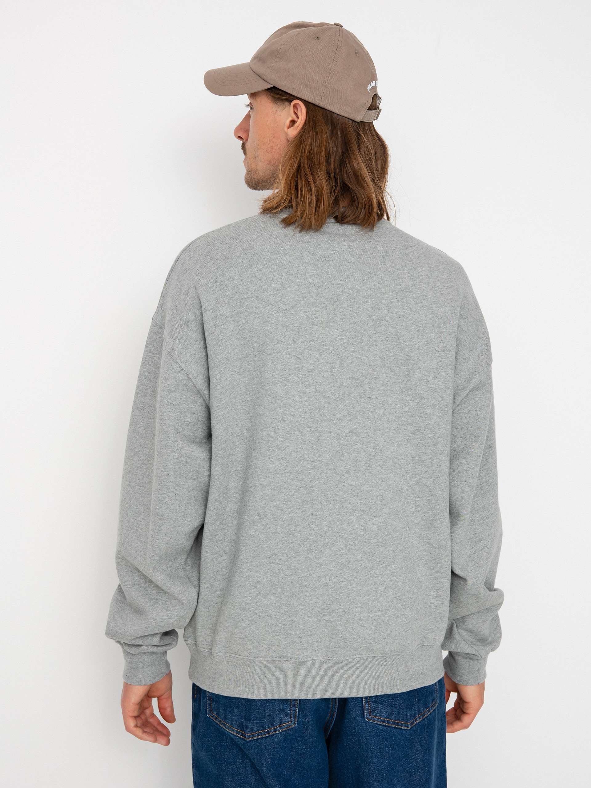 Polar Skate Surf Logo Crewneck Pulóver (heather grey)