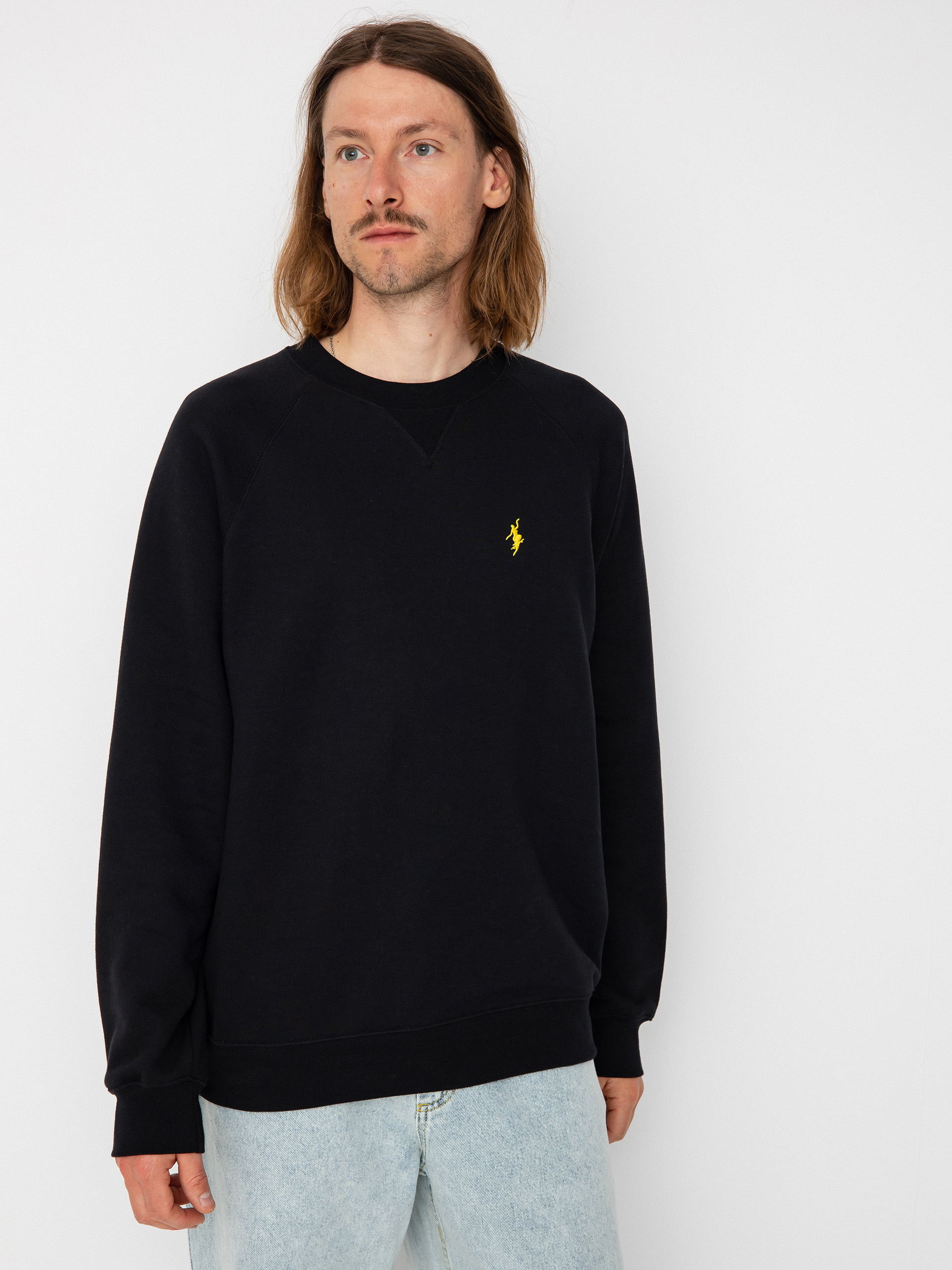Polar Skate No Comply Default Crewneck Pulóver (black)