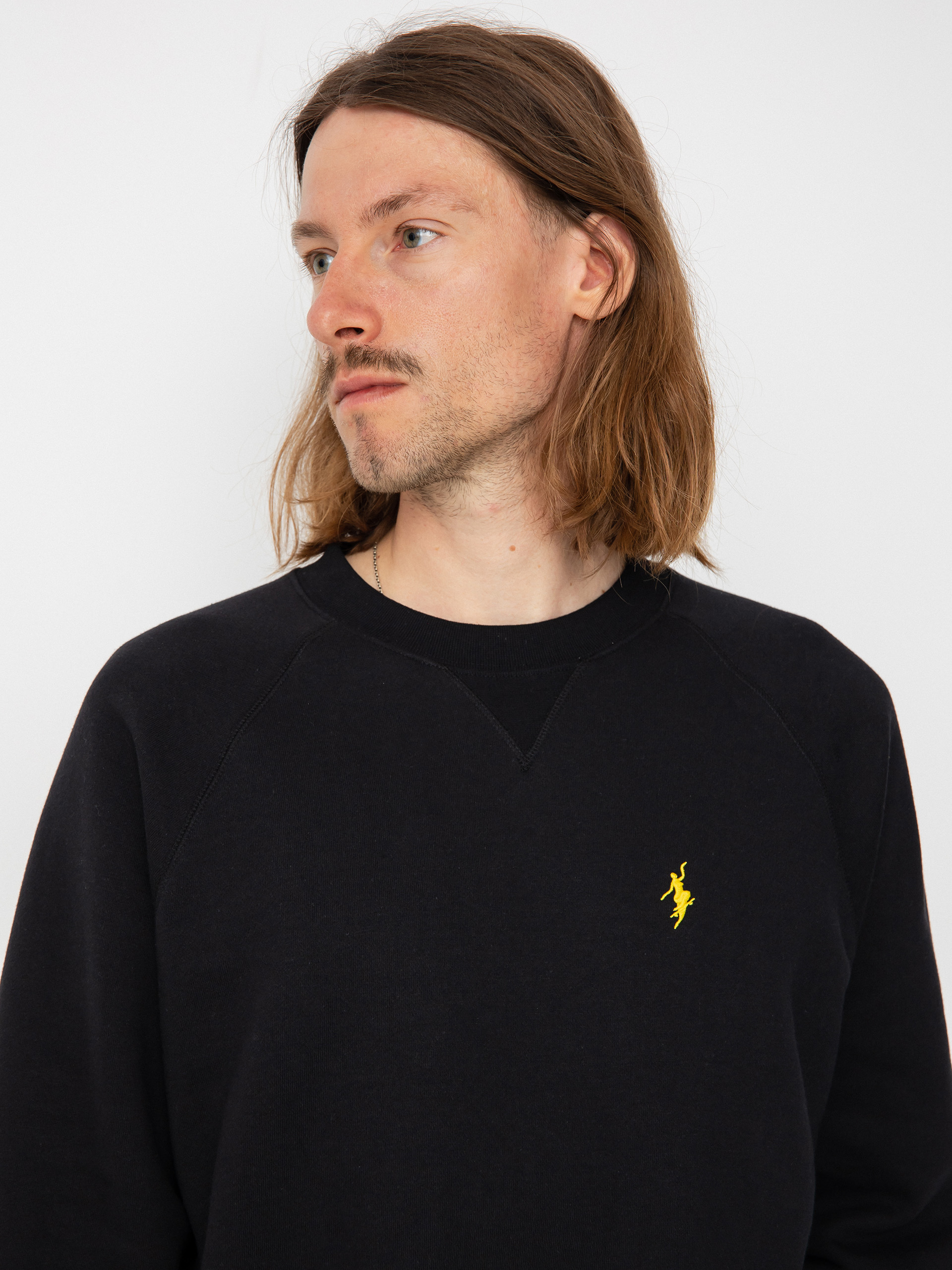 Polar Skate No Comply Default Crewneck Pulóver (black)
