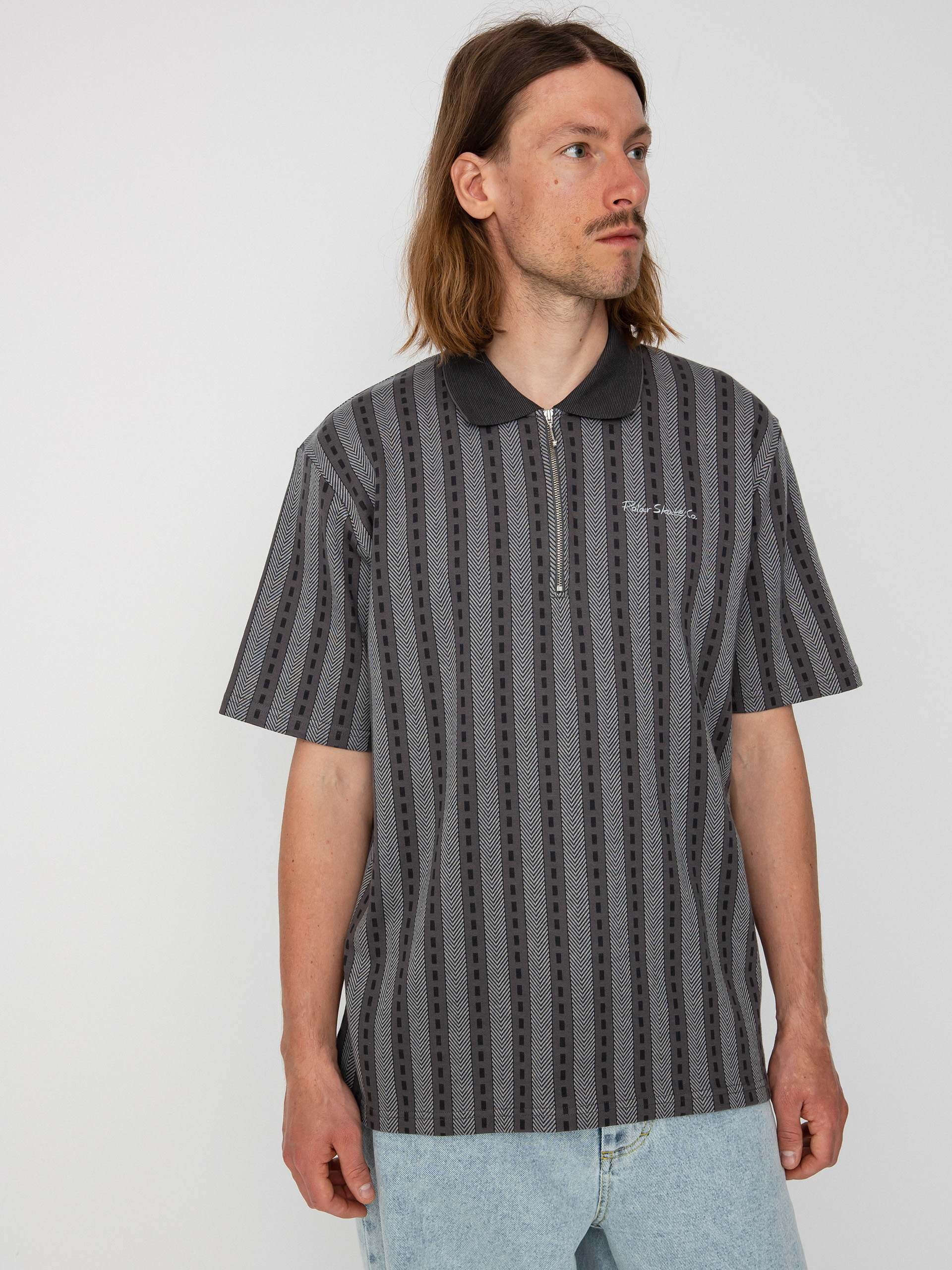 Polar Skate Road Zip Pólóing (graphite)