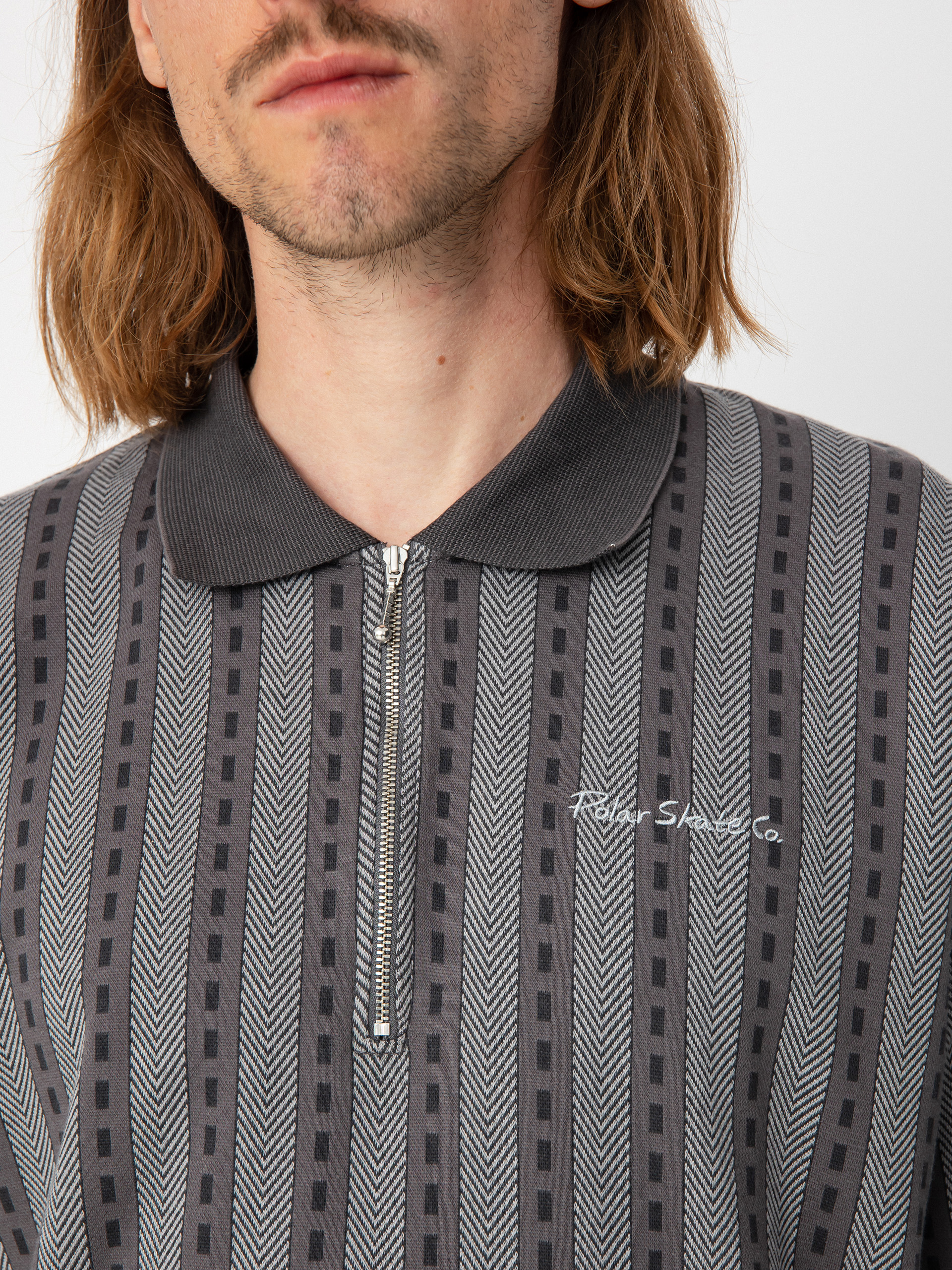 Polar Skate Road Zip Pólóing (graphite)