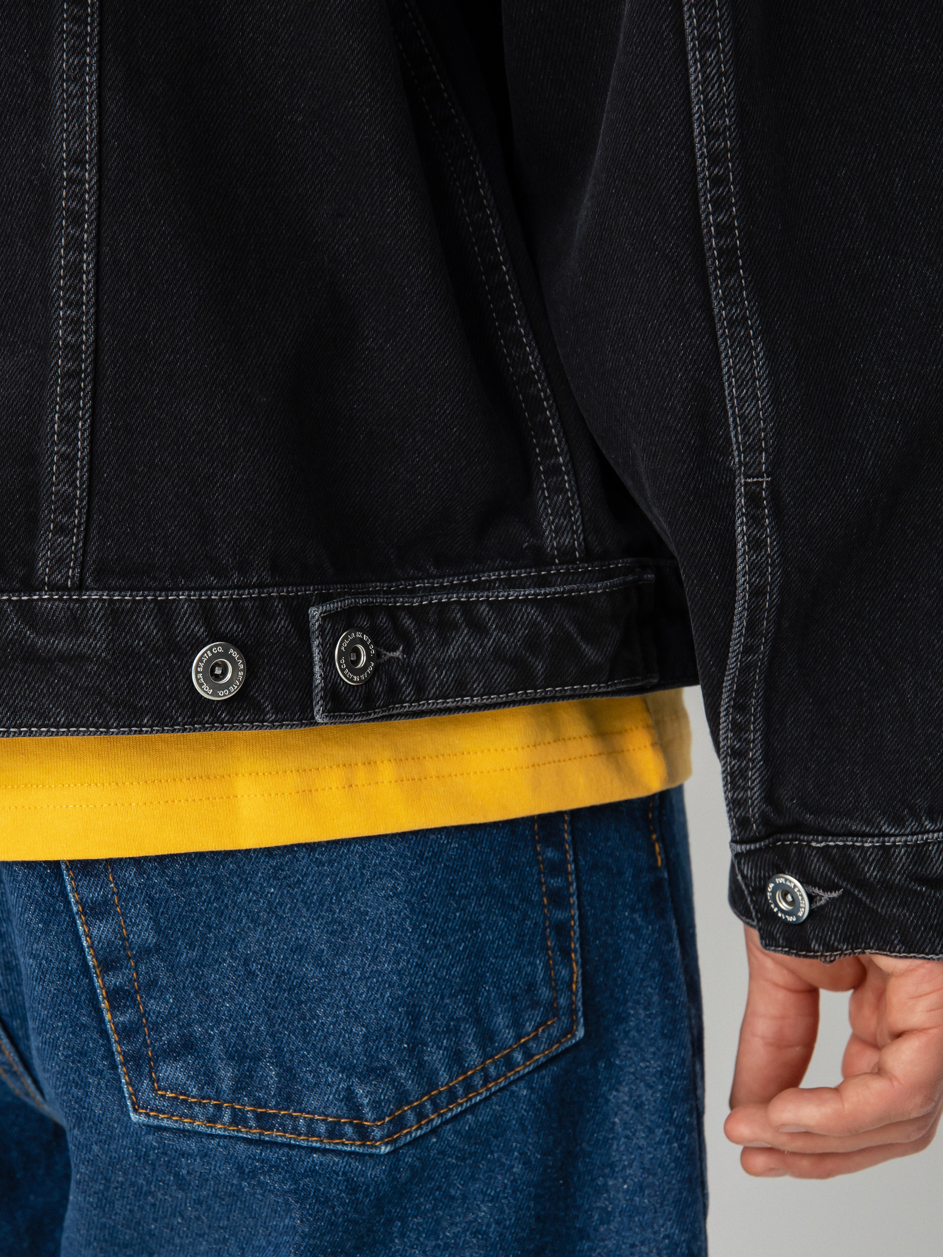 Polar Skate Patrik Denim Dzseki (silver black)