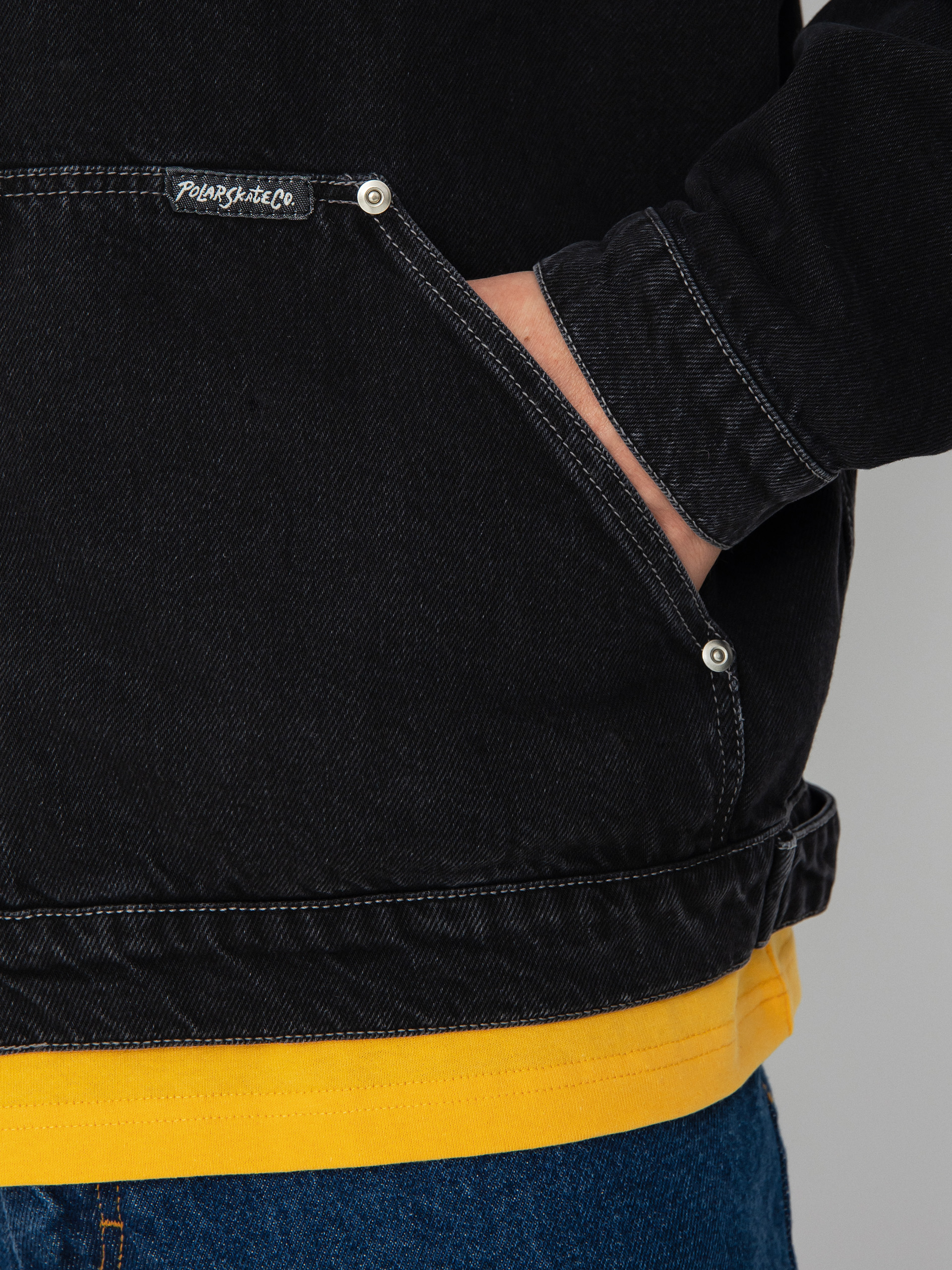 Polar Skate Patrik Denim Dzseki (silver black)