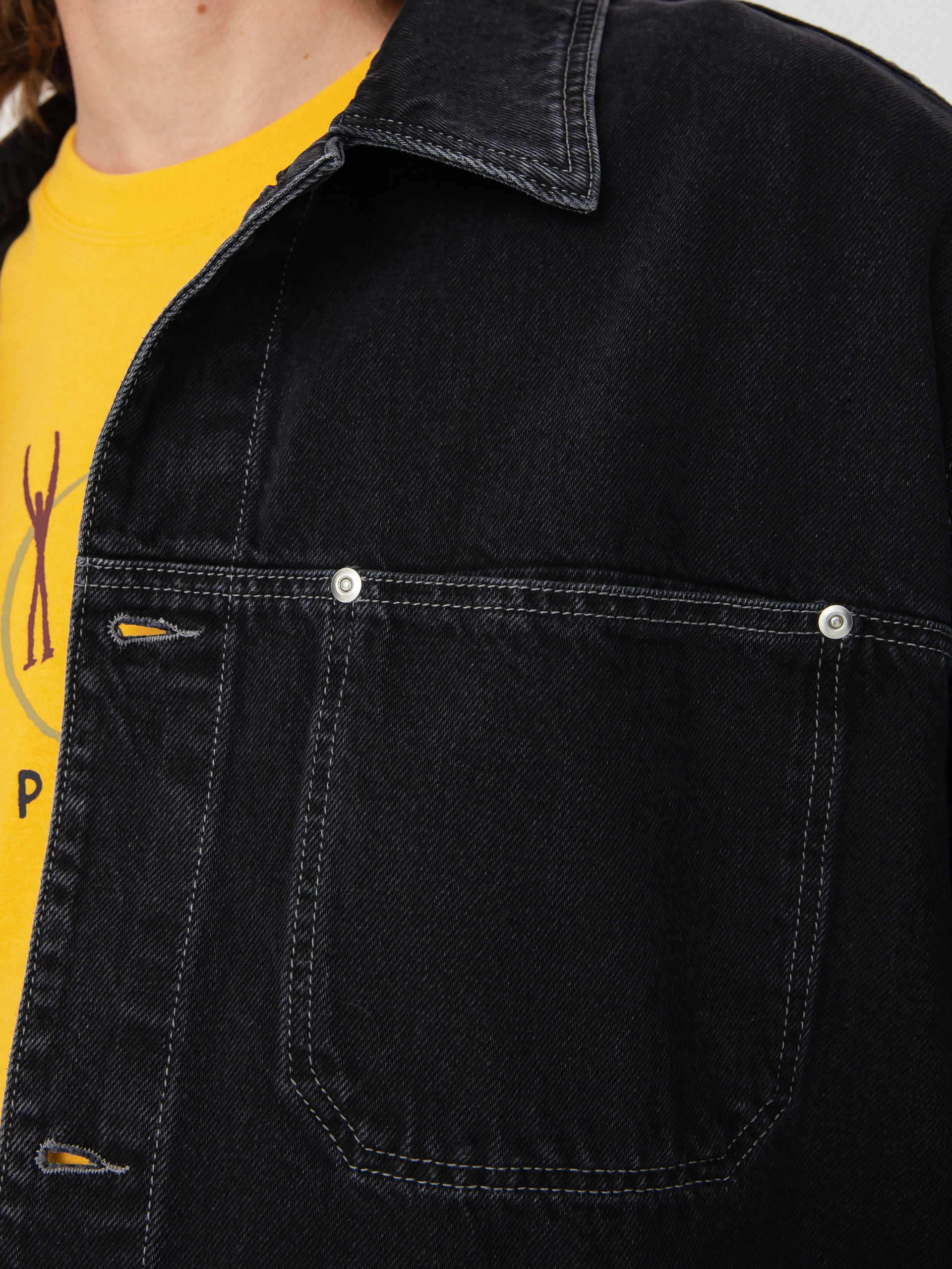 Polar Skate Patrik Denim Dzseki (silver black)