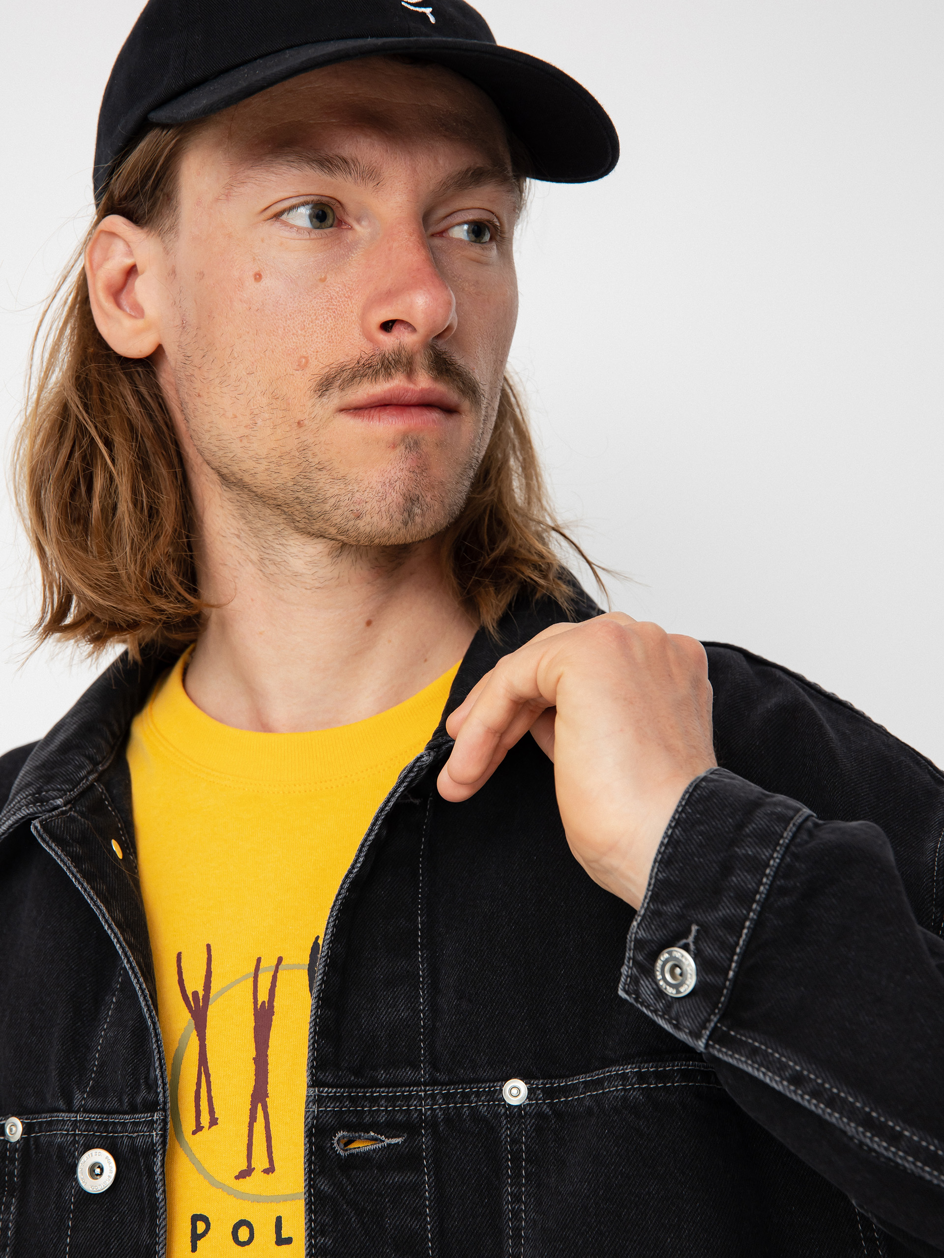 Polar Skate Patrik Denim Dzseki (silver black)