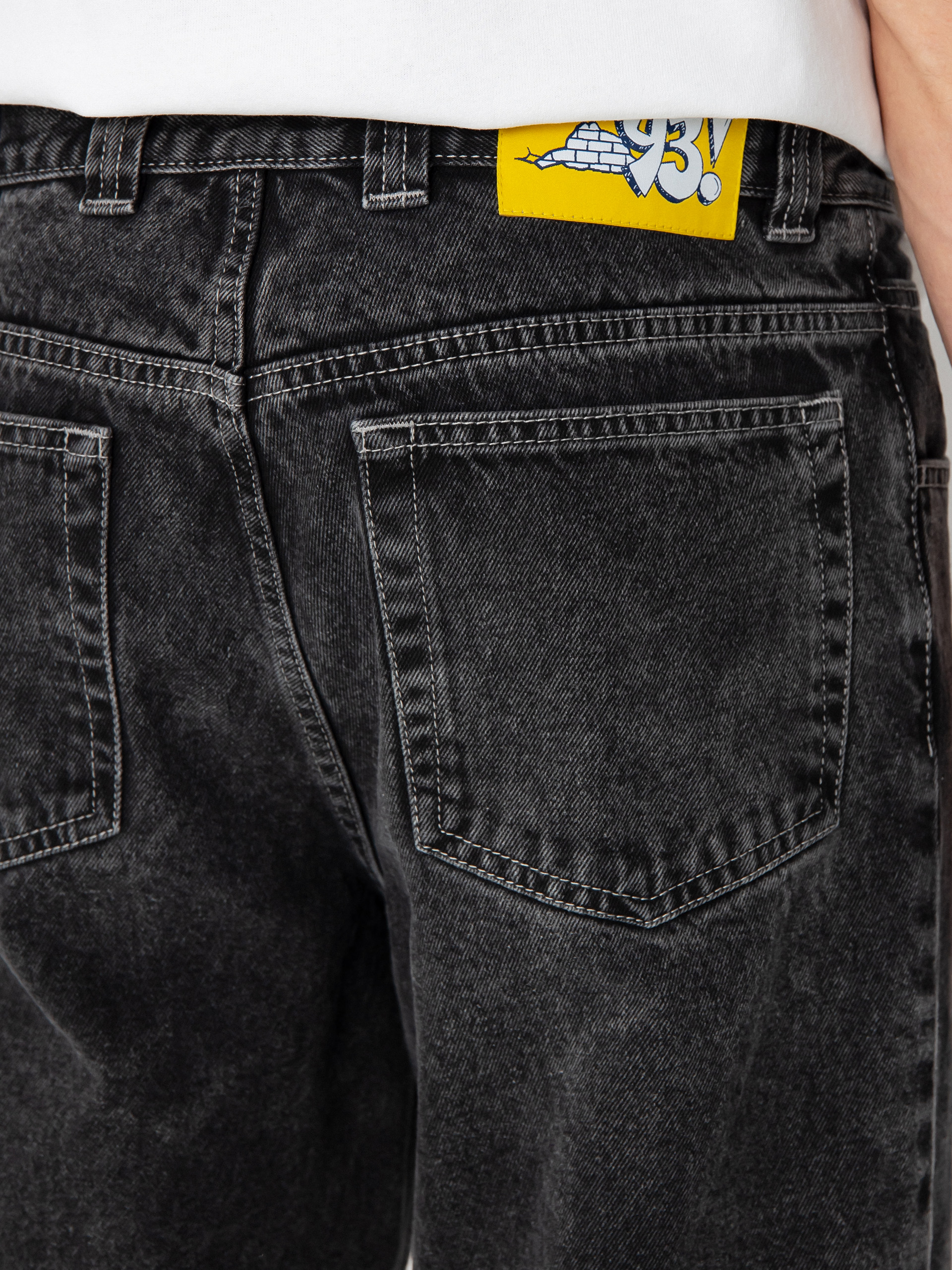 Polar Skate 93! Denim Kisnadrág (silver black)