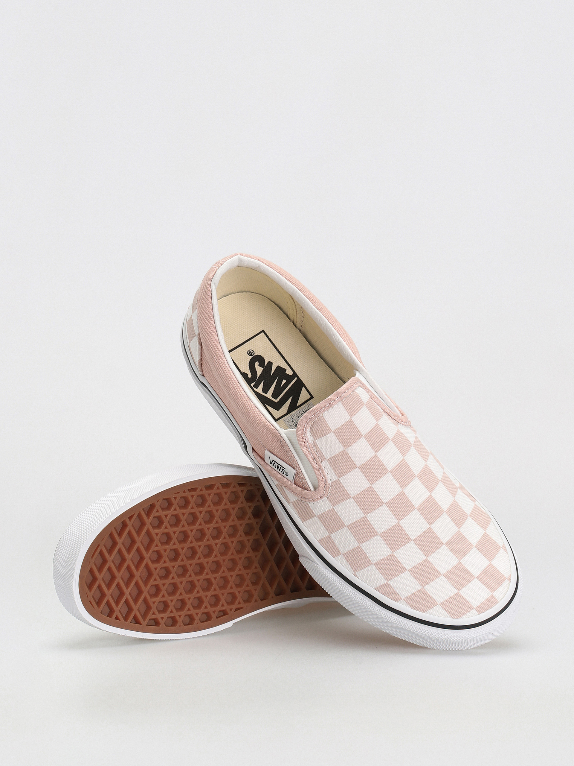 Vans Classic Slip On Cipők (color theory checkerboard rose smoke)