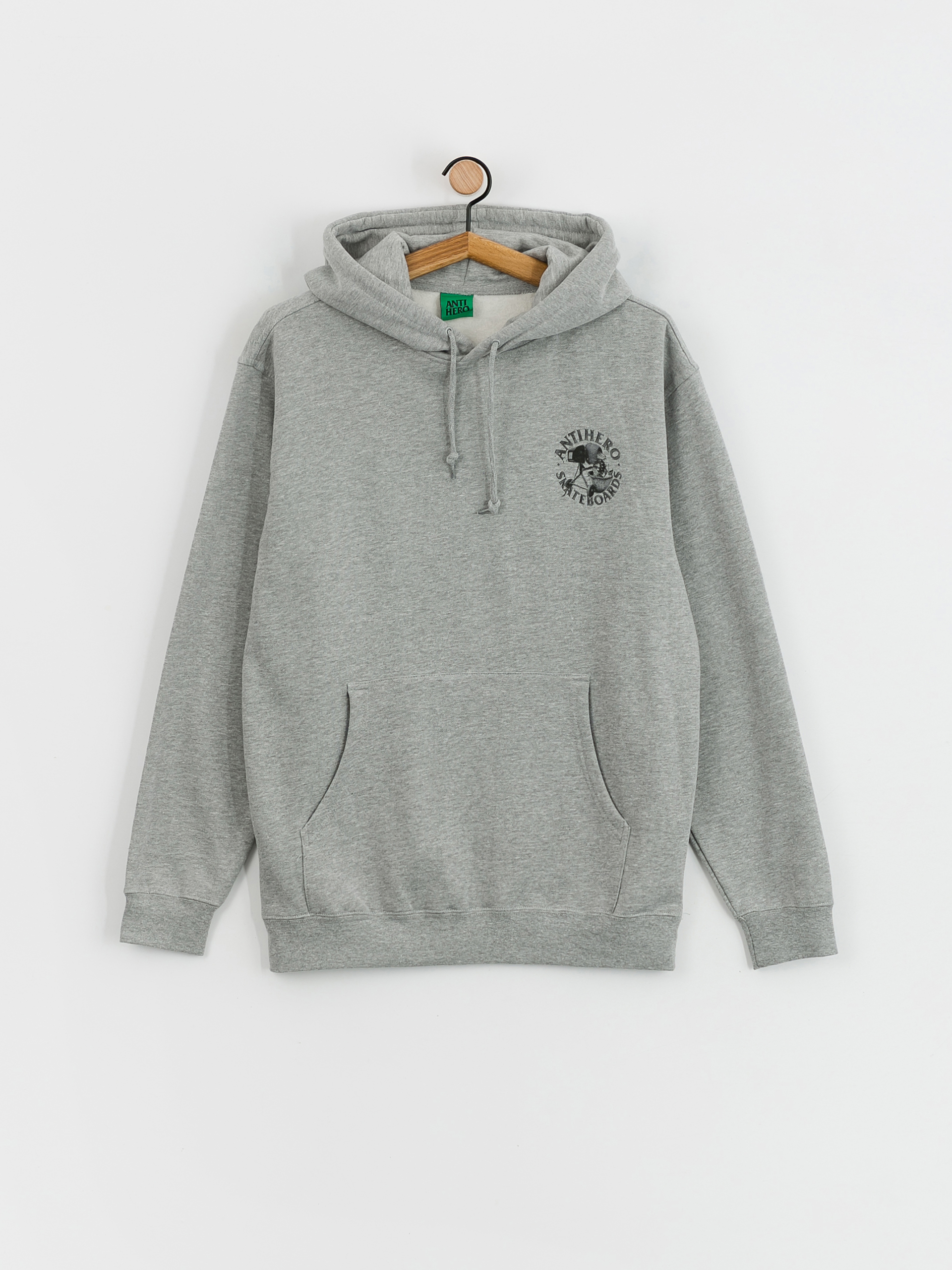 Antihero Diy Eagle HD Kapucnis pulóver (heather grey w/black prints)