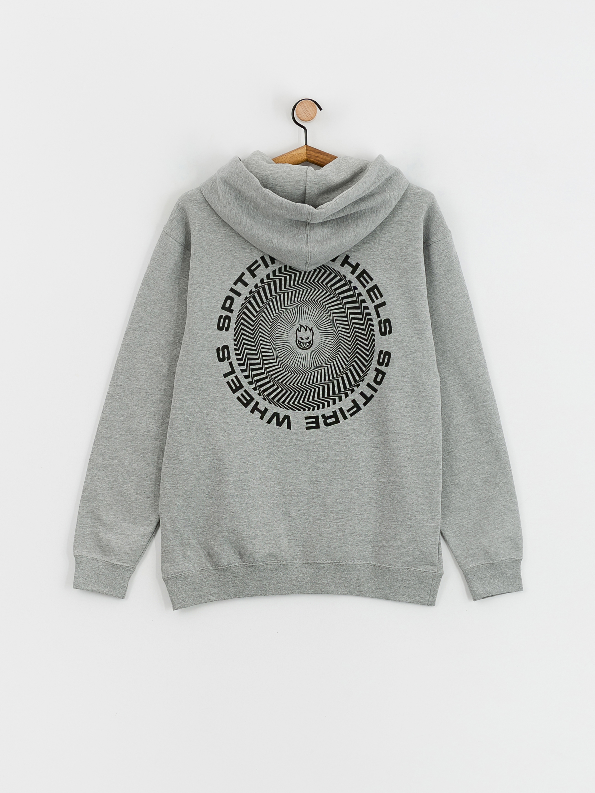 Spitfire Classic Vortex HD Kapucnis pulóver (heather grey w/black print)