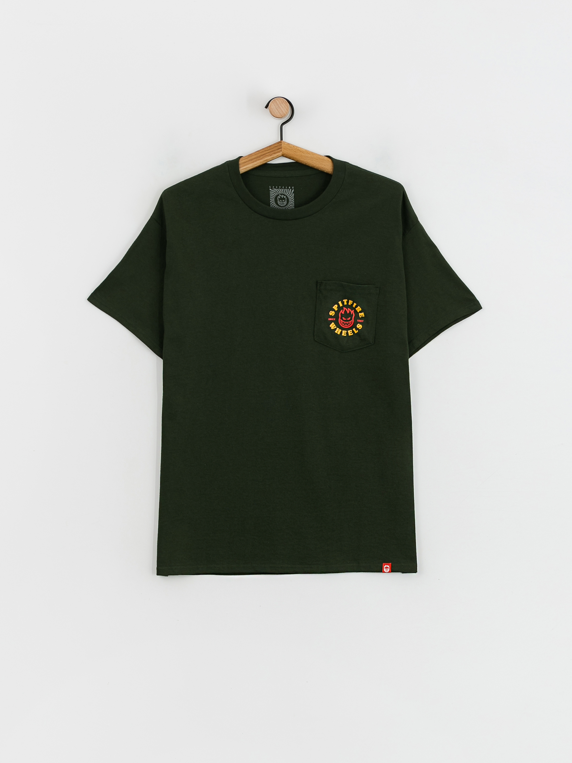 Spitfire Bighead Classic póló (forrest green w/gold & red prints)