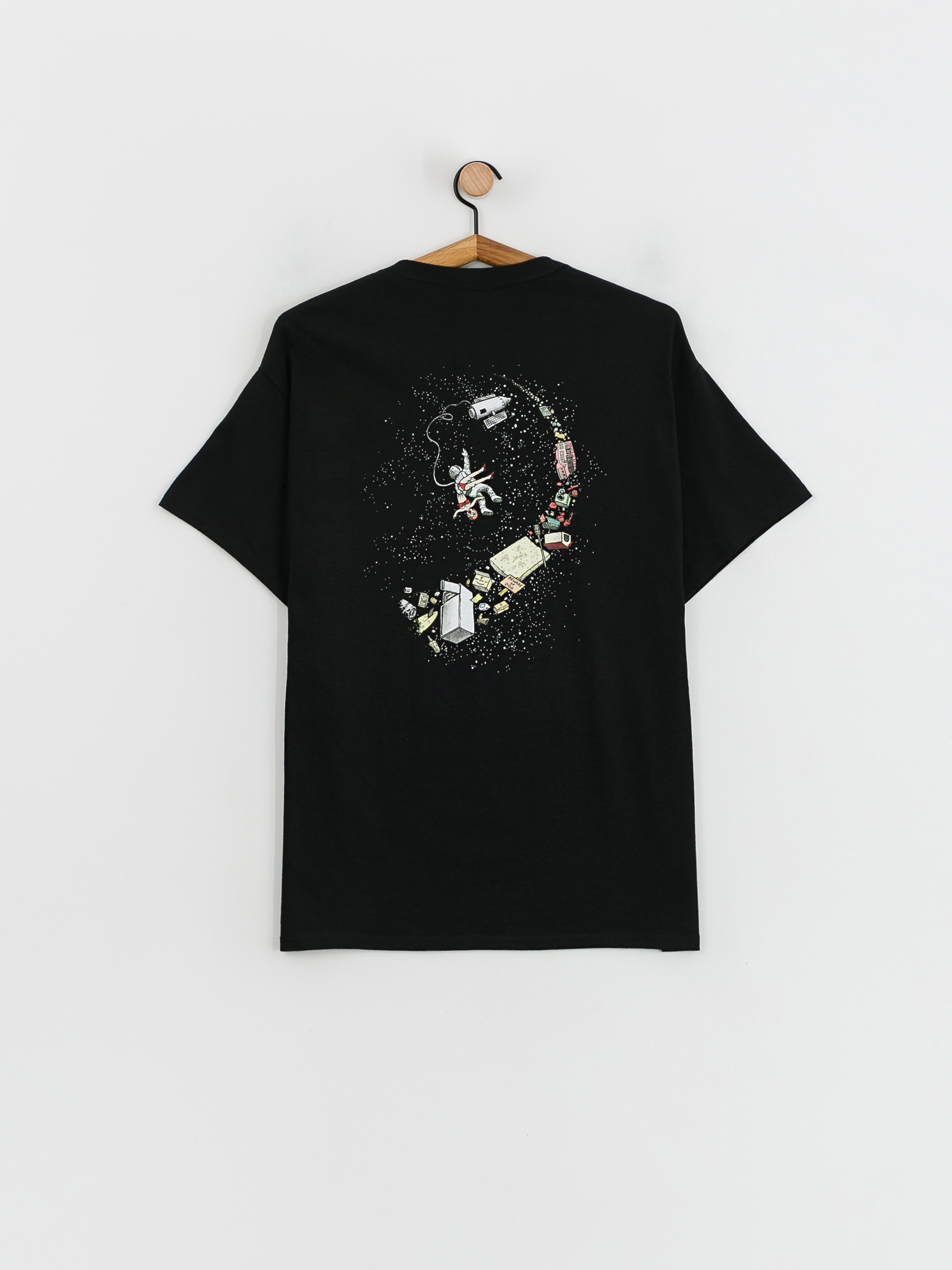 Antihero Space Junk póló (black w/multi color print)