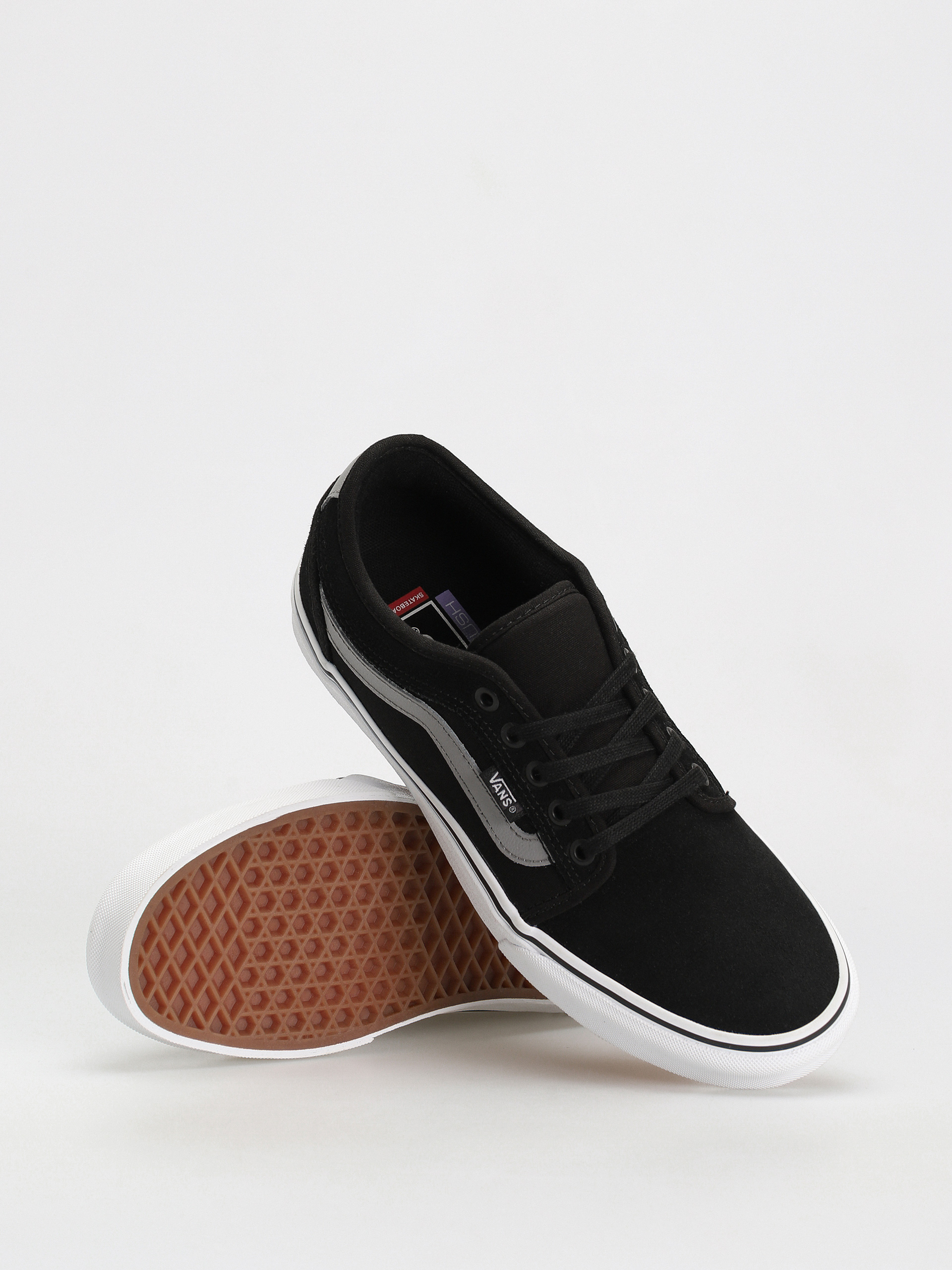 Vans Chukka Low Sidestripe Cipők (black/gray/white)