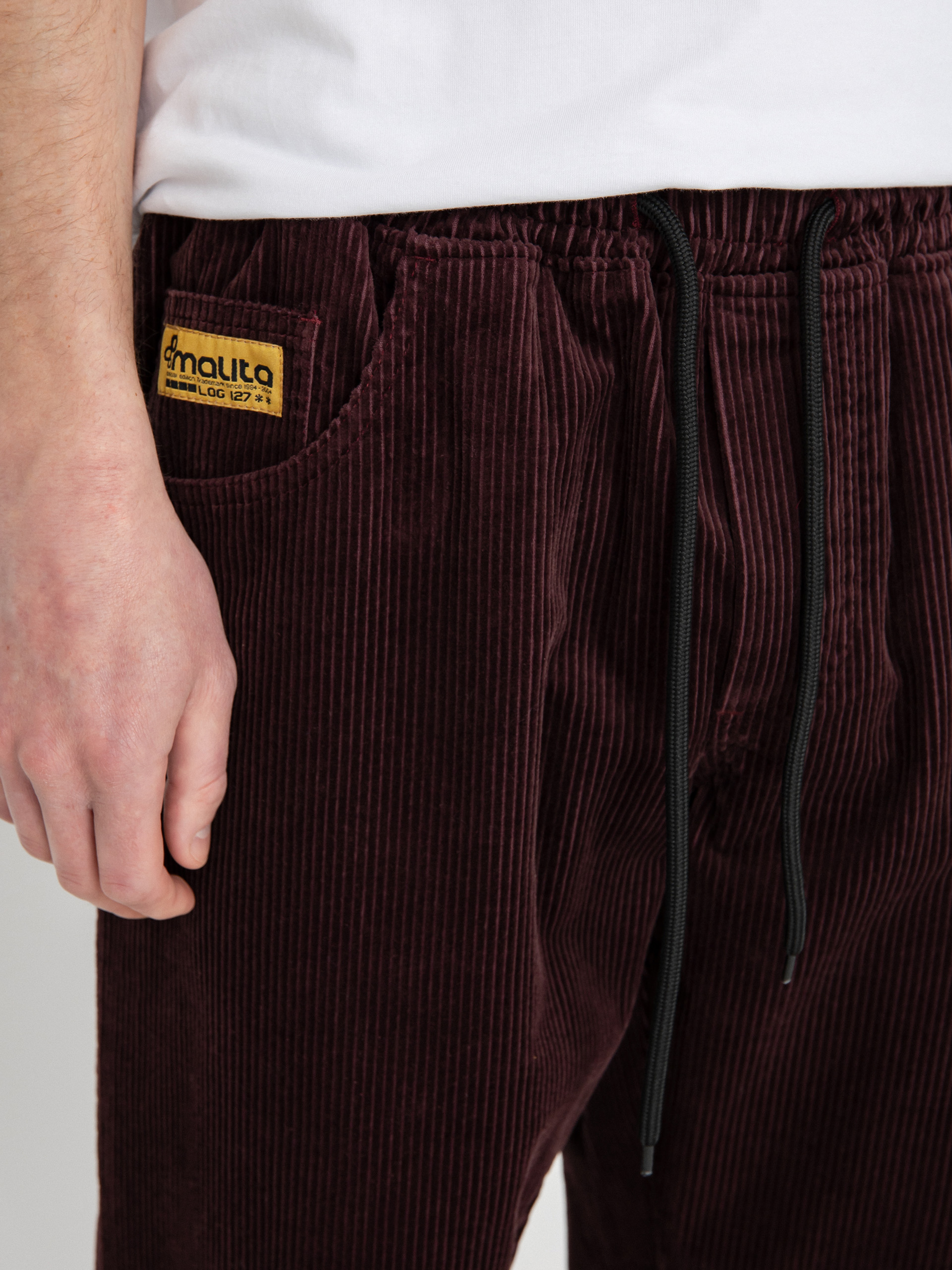 Malita Cord Log Elastic Kisnadrág (plum)