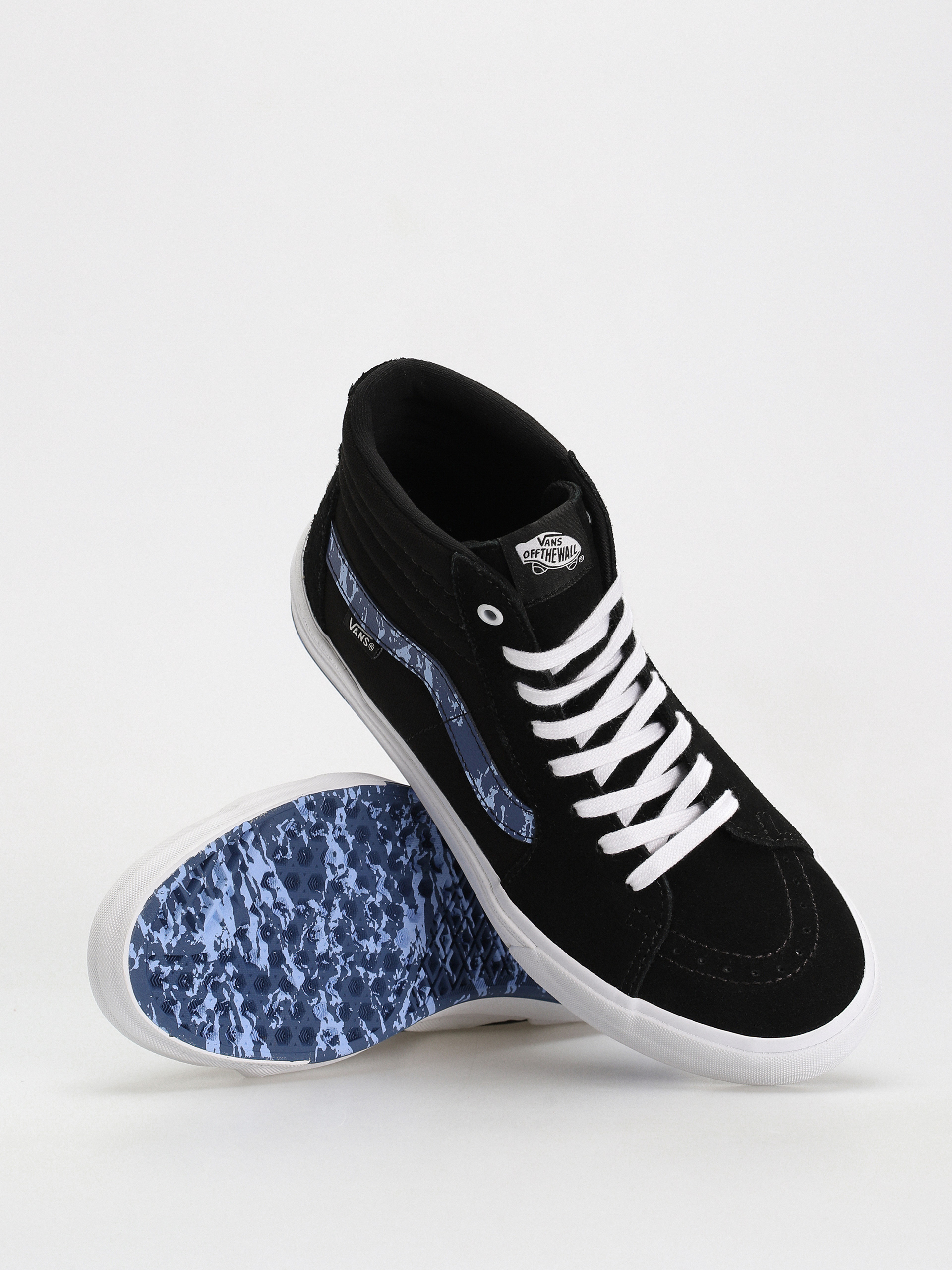 Vans Bmx Sk8 Hi Cipők (marble black/white/blue)