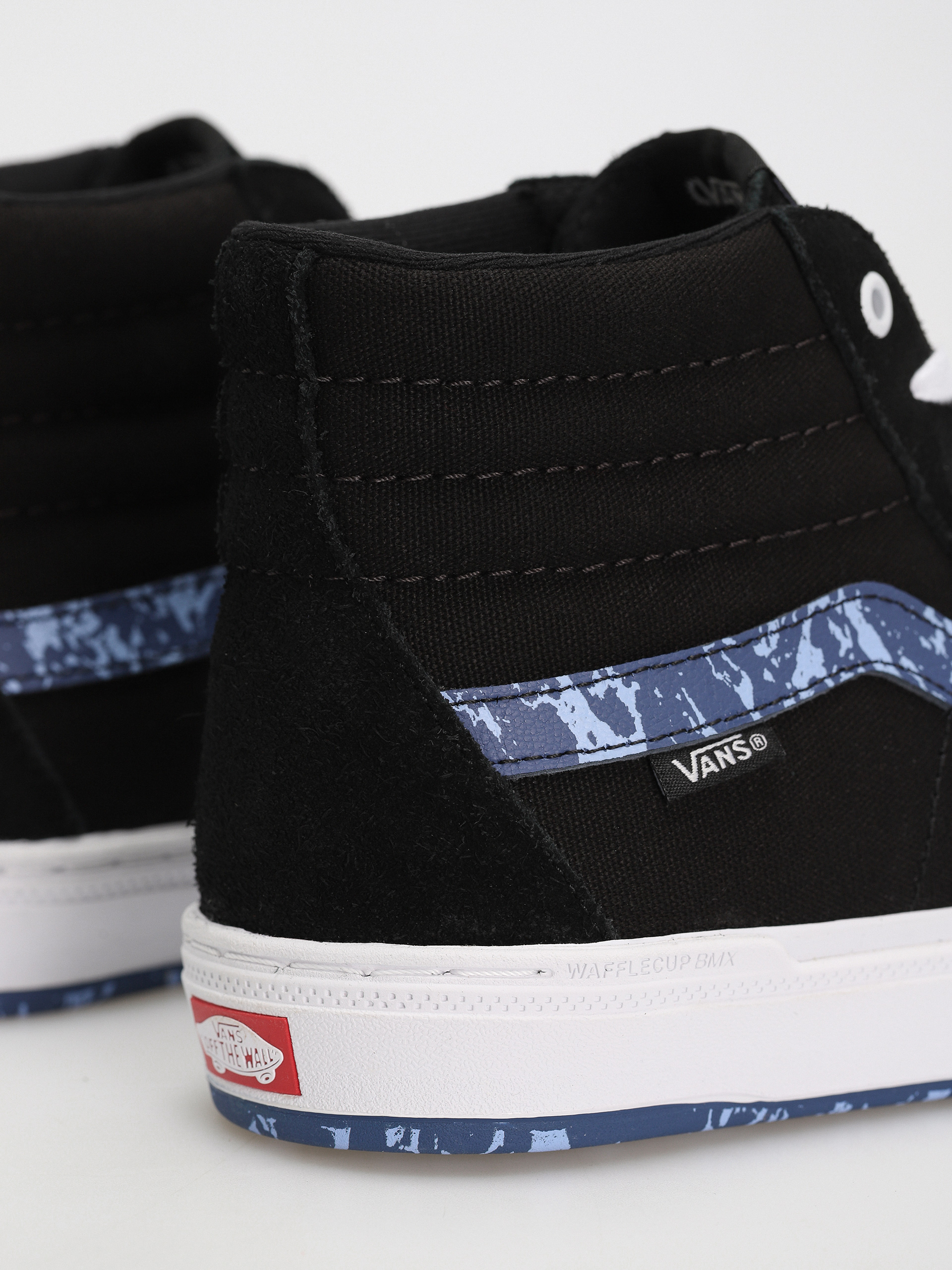 Vans Bmx Sk8 Hi Cipők (marble black/white/blue)