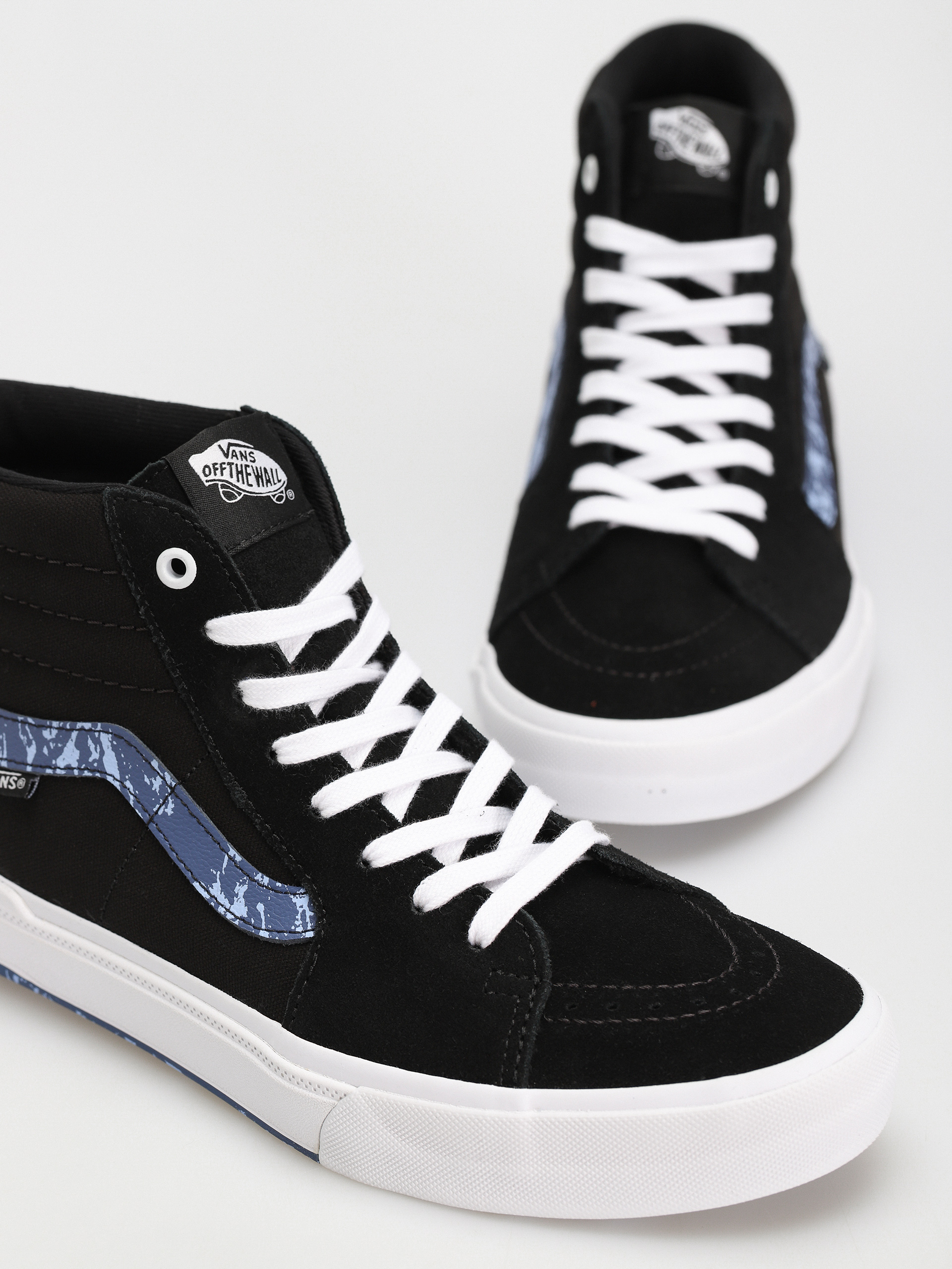 Vans Bmx Sk8 Hi Cipők (marble black/white/blue)