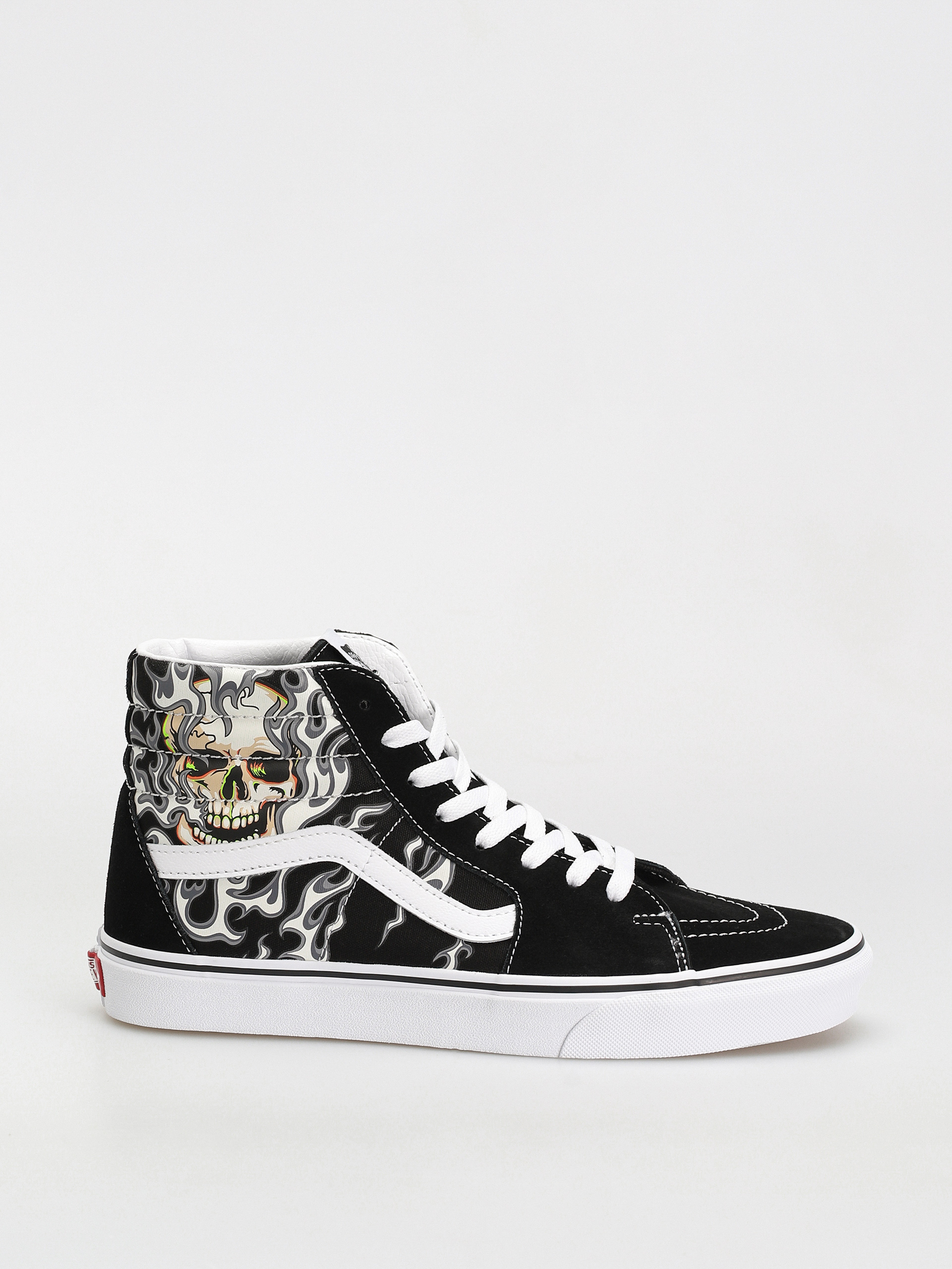 Vans Sk8 Hi Cipők (flame skull black/true white)