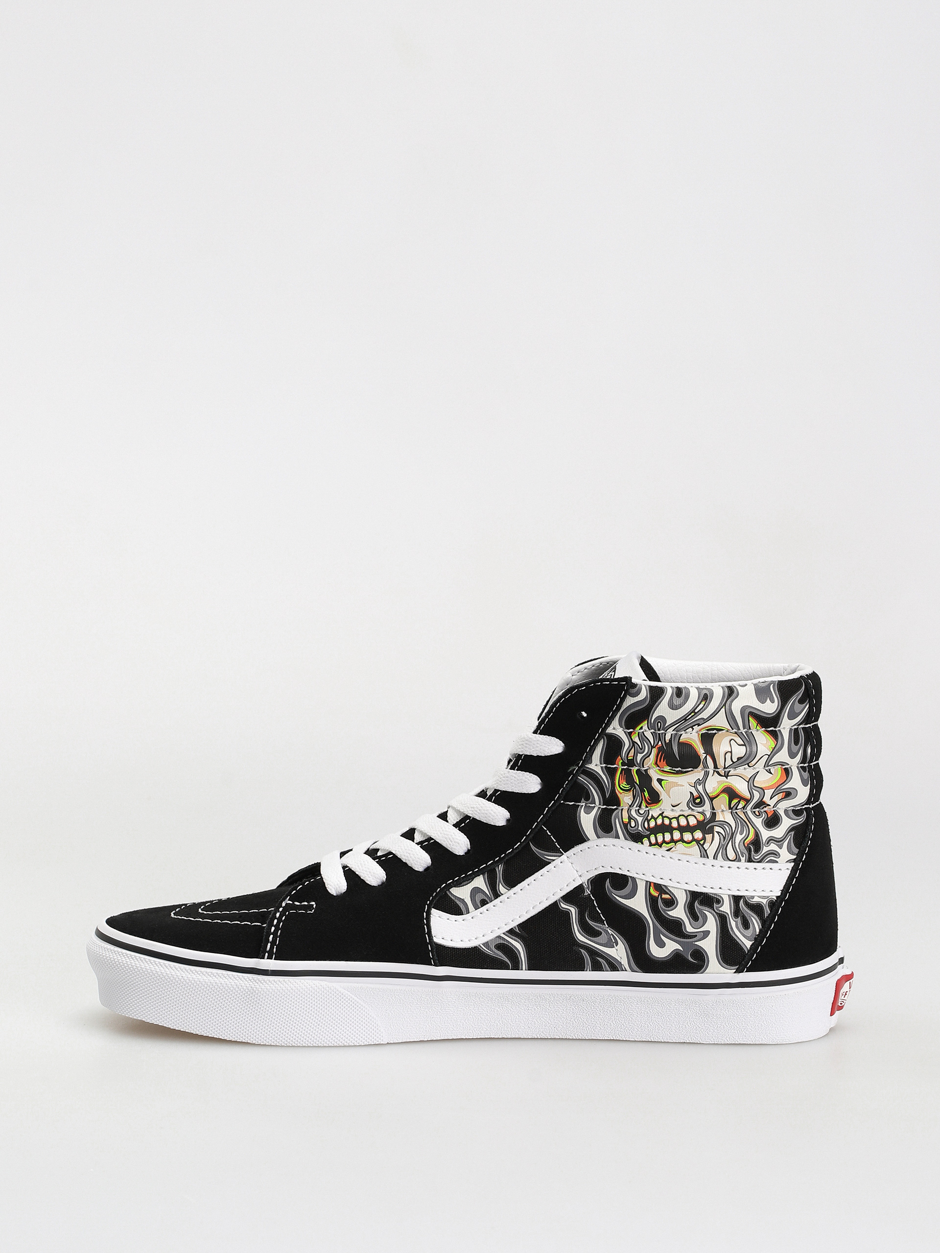 Vans Sk8 Hi Cipők (flame skull black/true white)