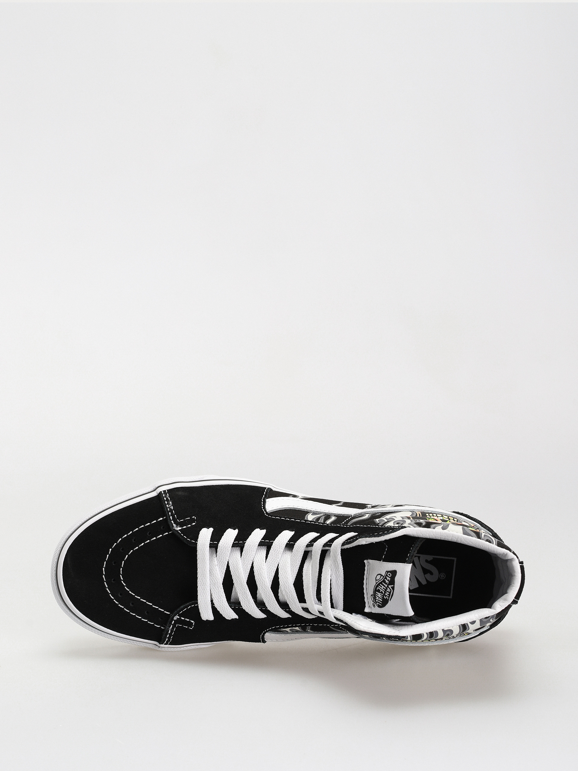 Vans Sk8 Hi Cipők (flame skull black/true white)