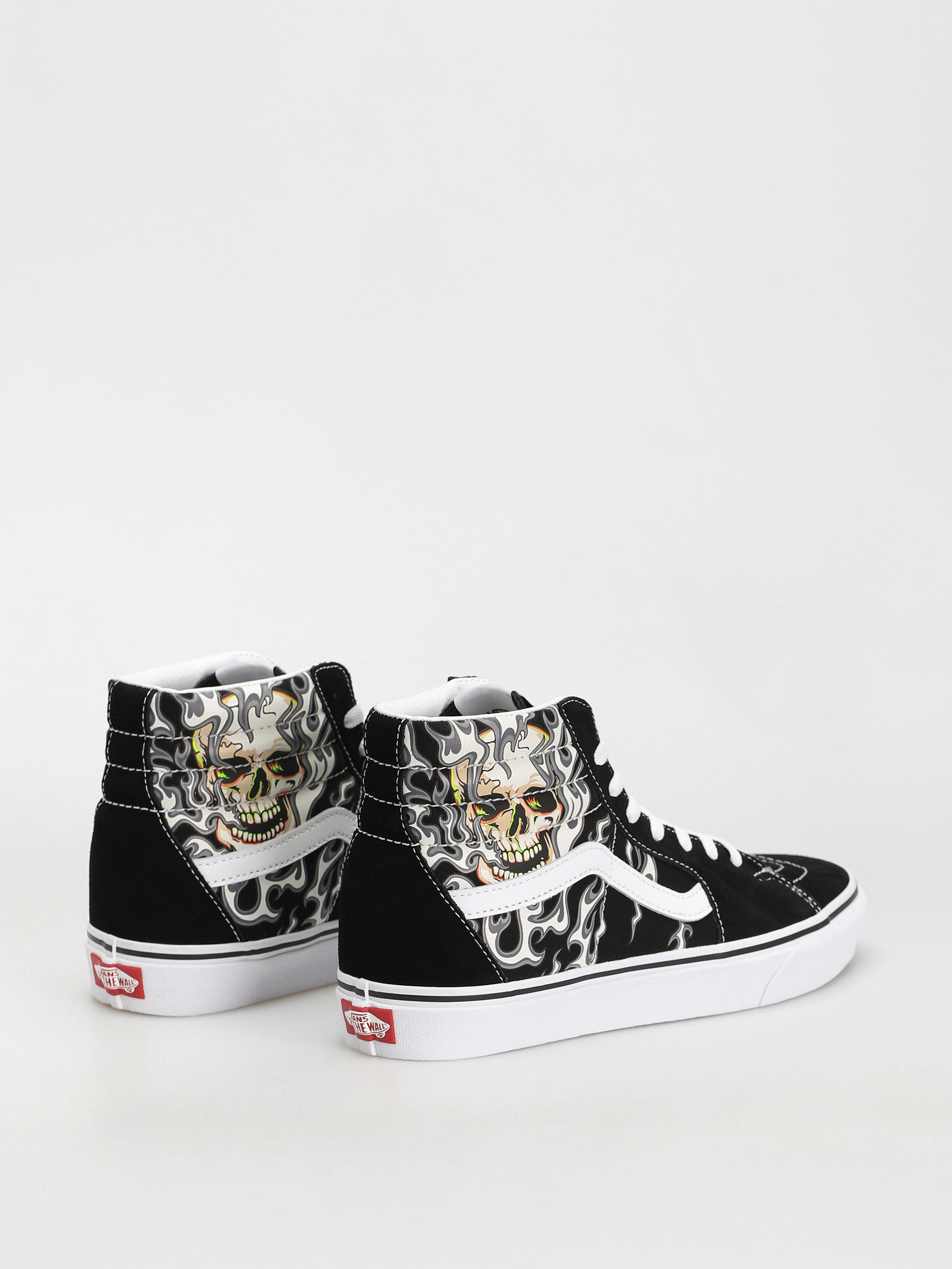 Vans Sk8 Hi Cipők (flame skull black/true white)
