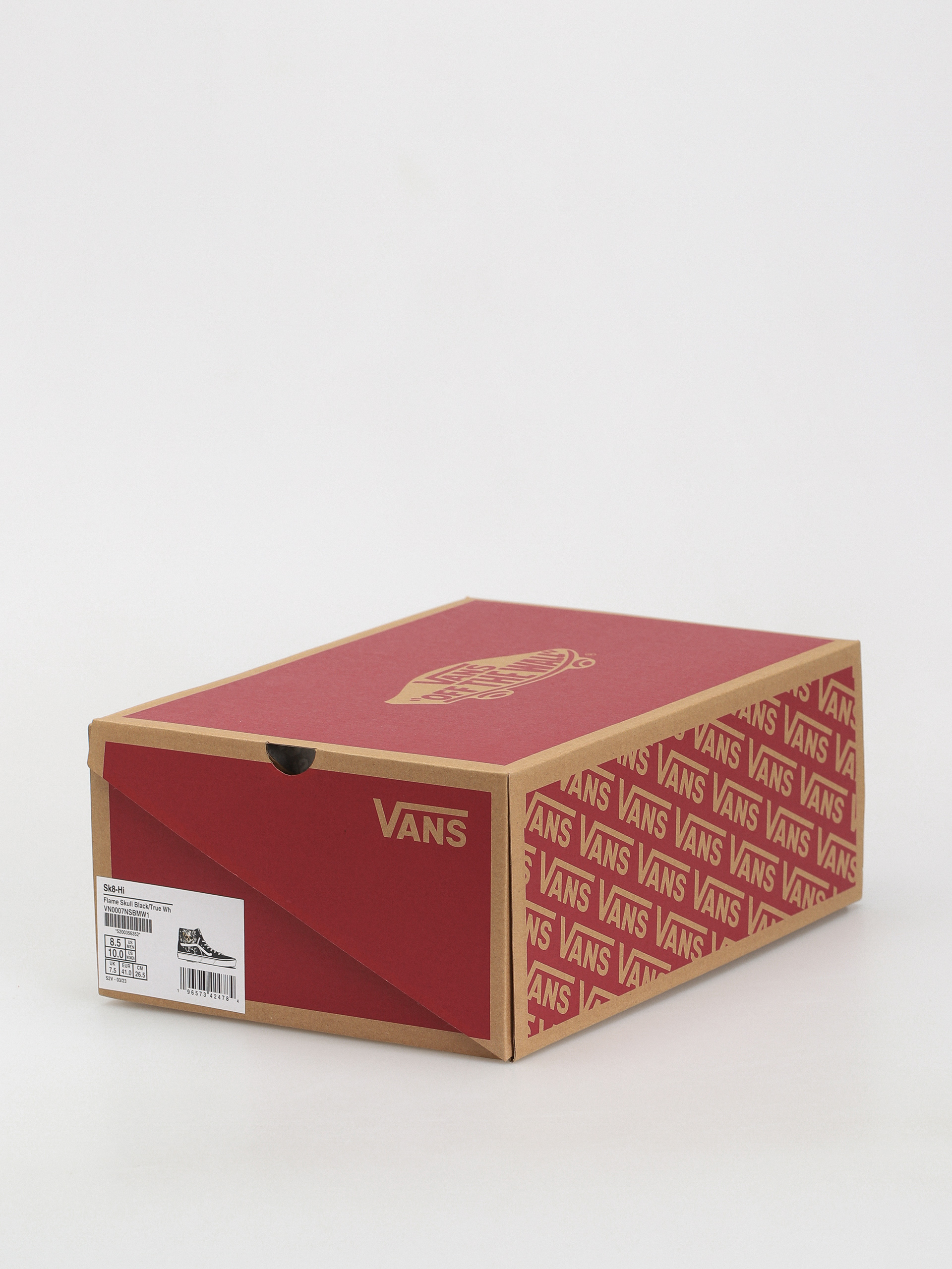 Vans Sk8 Hi Cipők (flame skull black/true white)